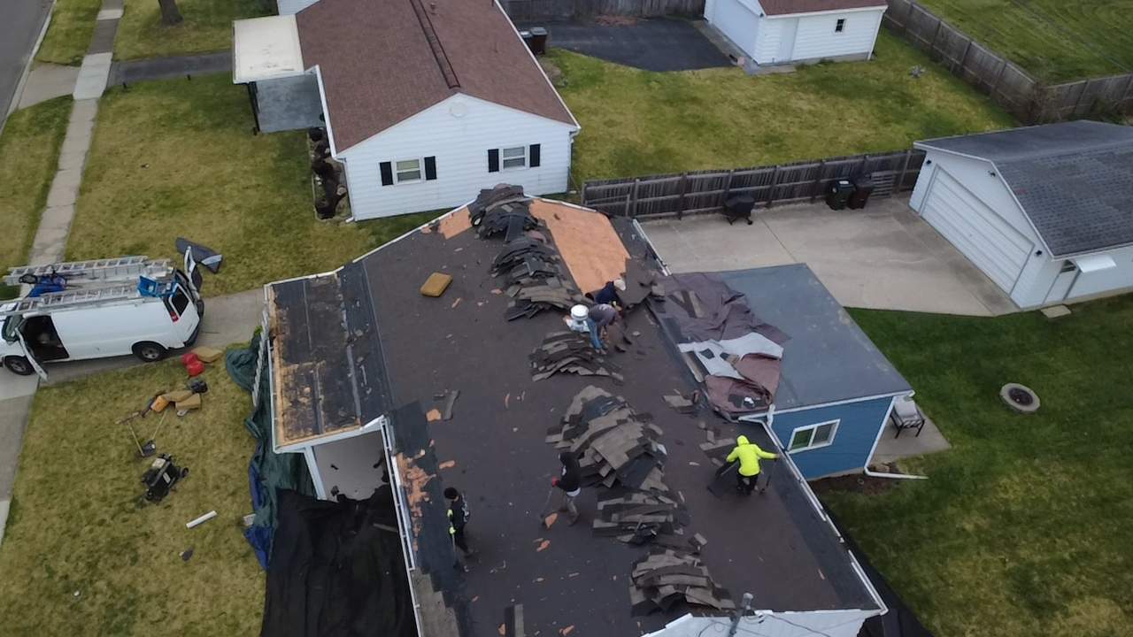 Dayton Residential Roof Replacement Featuring Gray Asphalt Architectural Shingles by Level Up Roofing and Restoration Services LLC