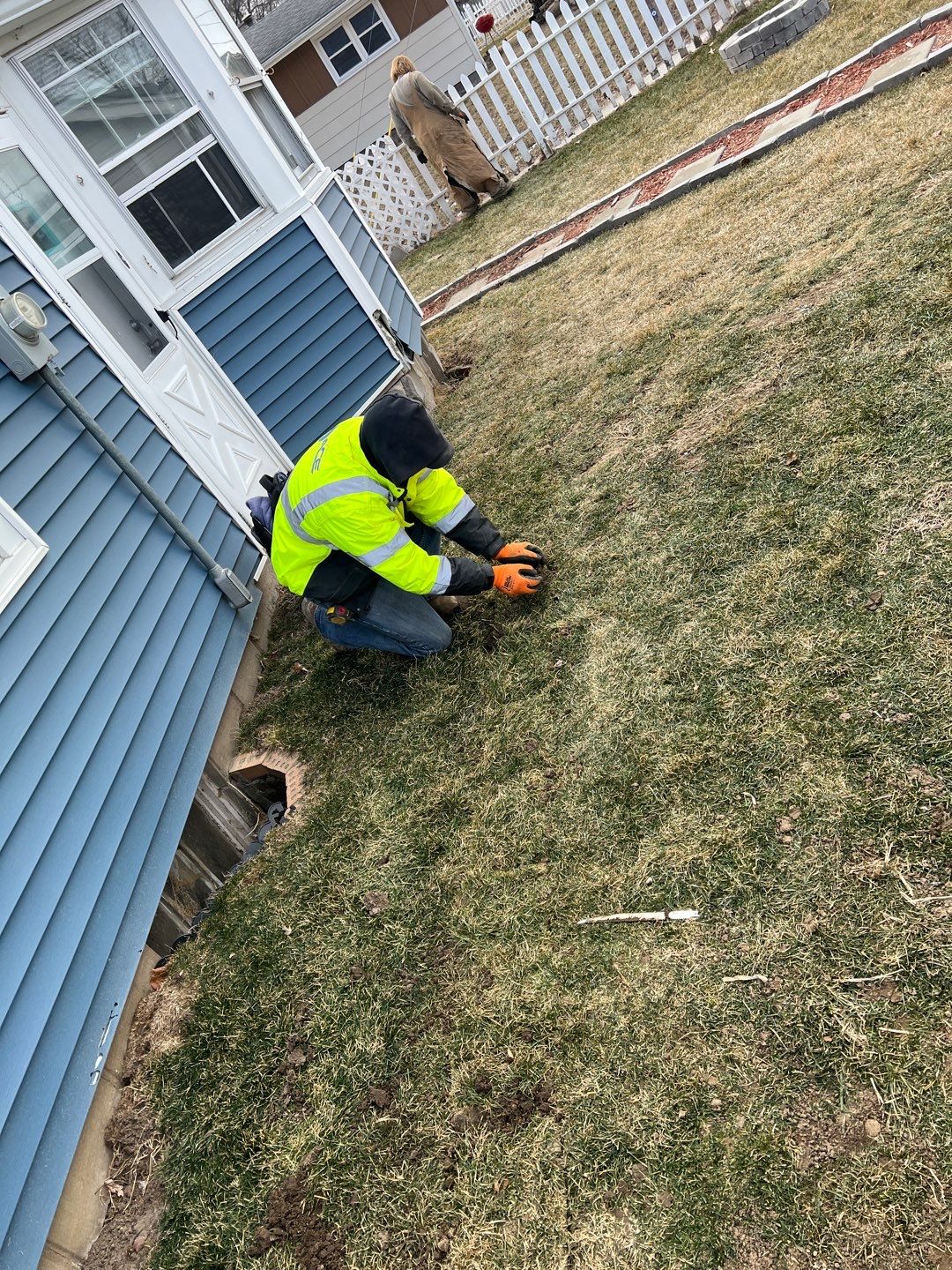 Bowing Wall using Fortress Invisibeams  by ACE Waterproofing & Basement Solutions