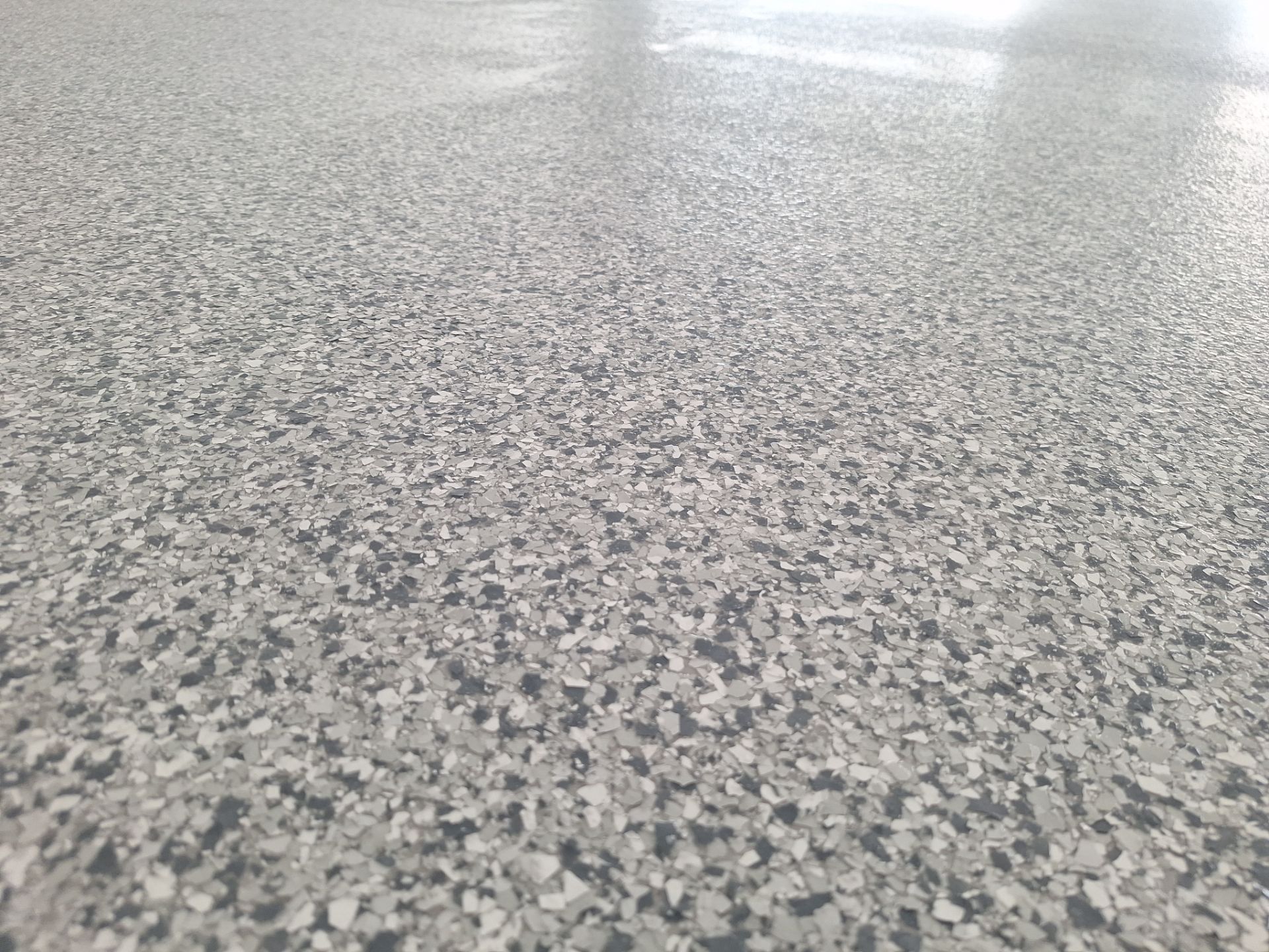Garage Transformation using Slate Stone by Croc Coatings, LLC