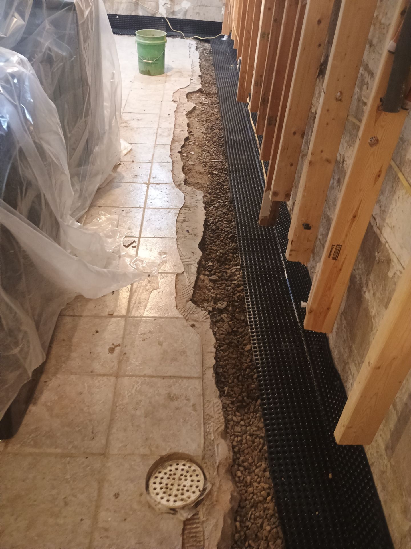 Drain Tile in Minneapolis for Kristen & Taylor by Waterproofing Northeast