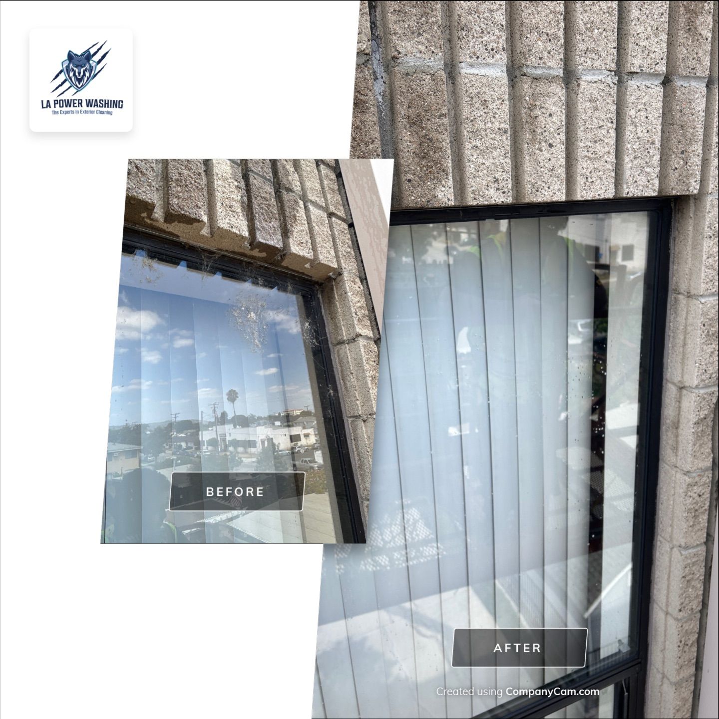 Commercial Exterior Windows cleaning by La Power Washing Inc