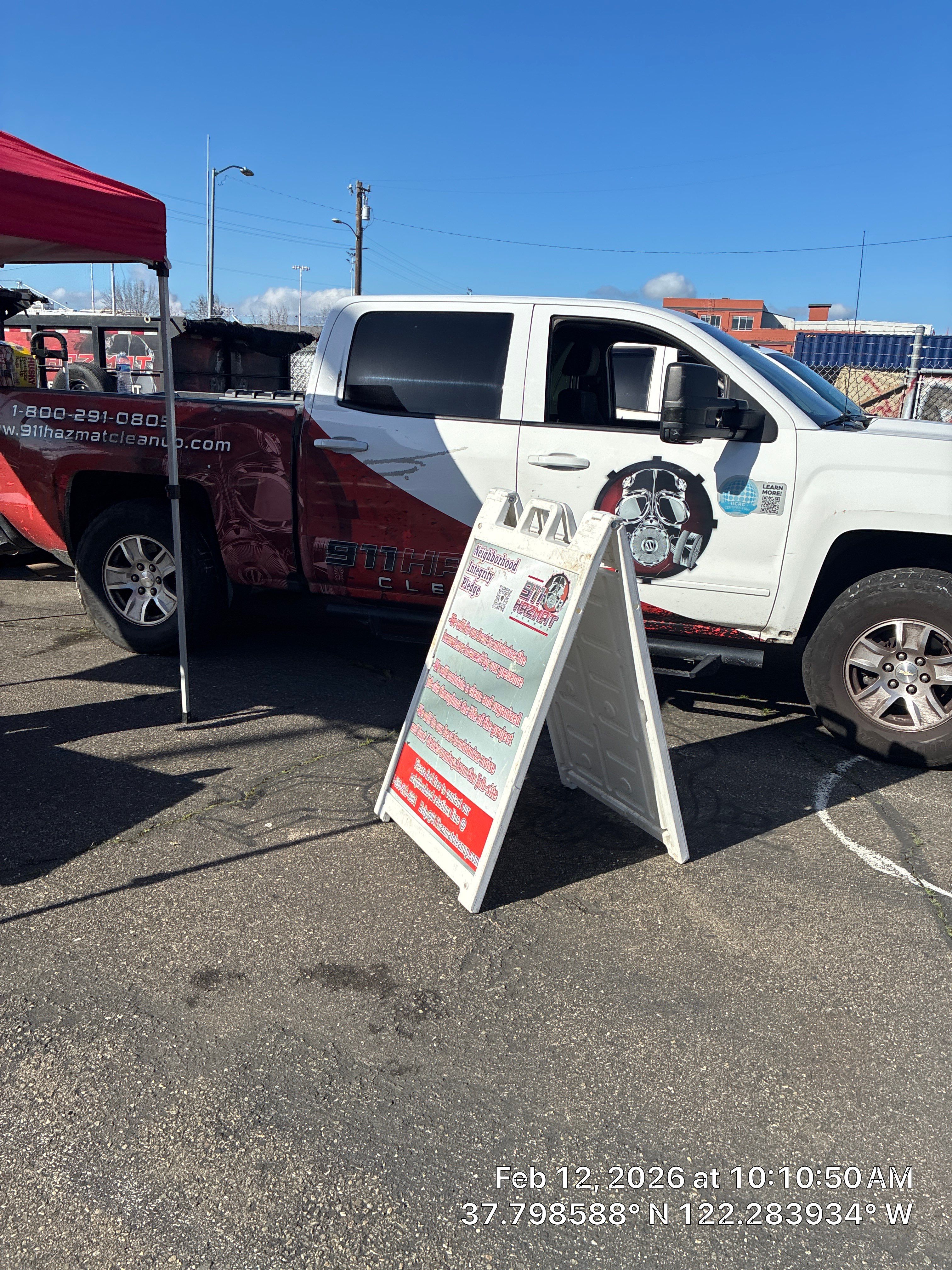 Project in Oakland by 911 Hazmat Cleanup 