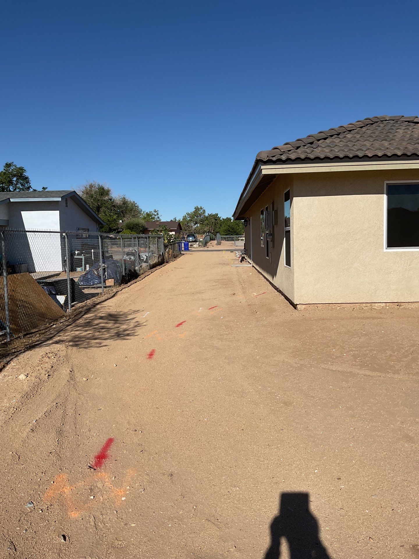 6ft White Privacy Vinyl Fence with Chain-link Fence by Fence Guys Inc.