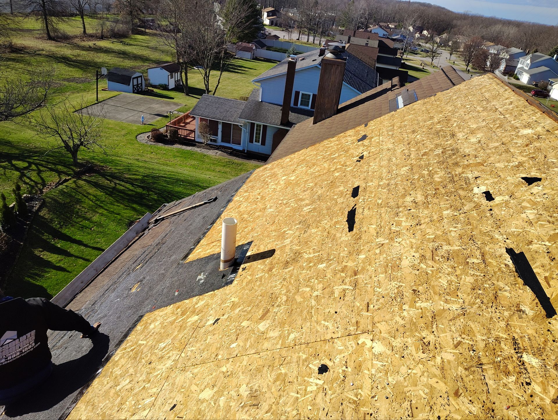 Residential Roofing Installation using Owen Corning Duration, Estate Gray by Absolute Roofing and Construction
