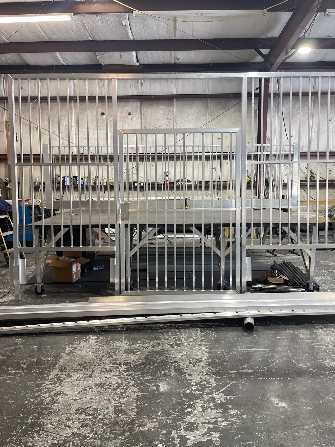 Aluminum Fence Installation using 3 Rail Aluminum Puppy Picket Fence by Asap fence and gates, LLC