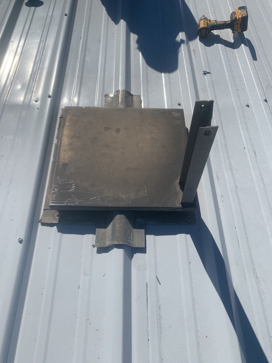 Commercial Roofing Installation using Aluminum Roofing panels by Hostetler Roofing