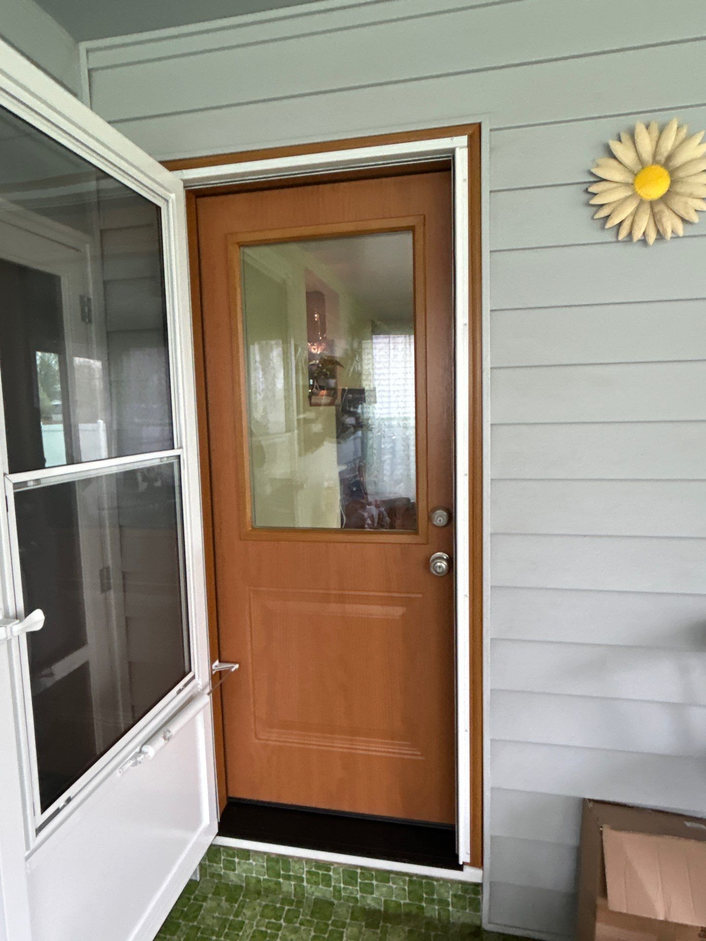 Door Installation using Pella Exterior door  by United Windows and Siding LLC