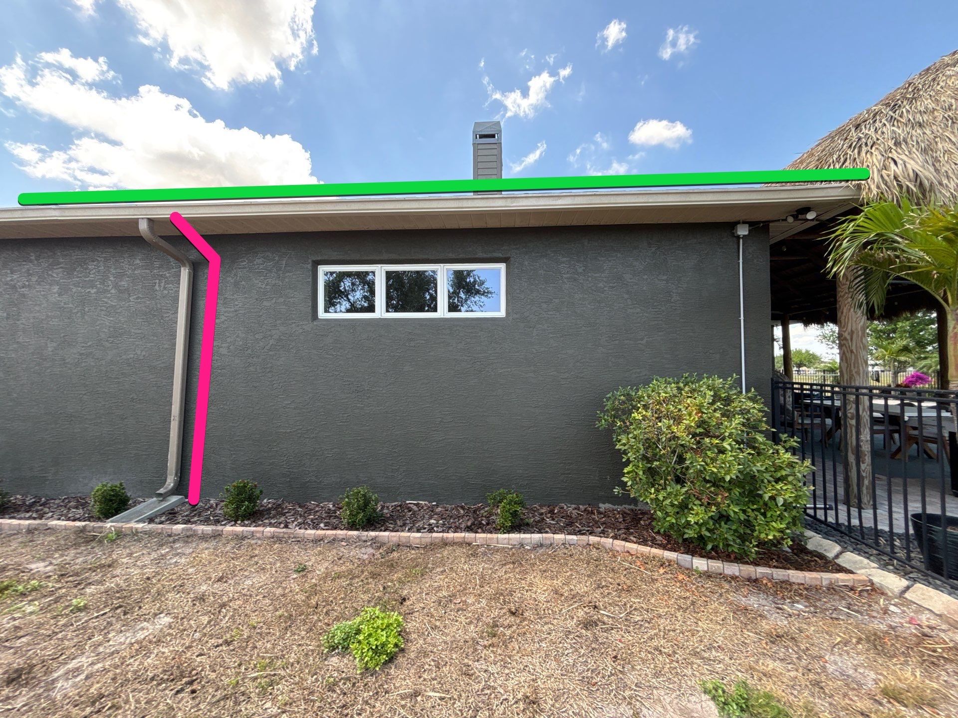  7-inch White seamless gutters and downspouts in Myakka City FL by Gutter Professors