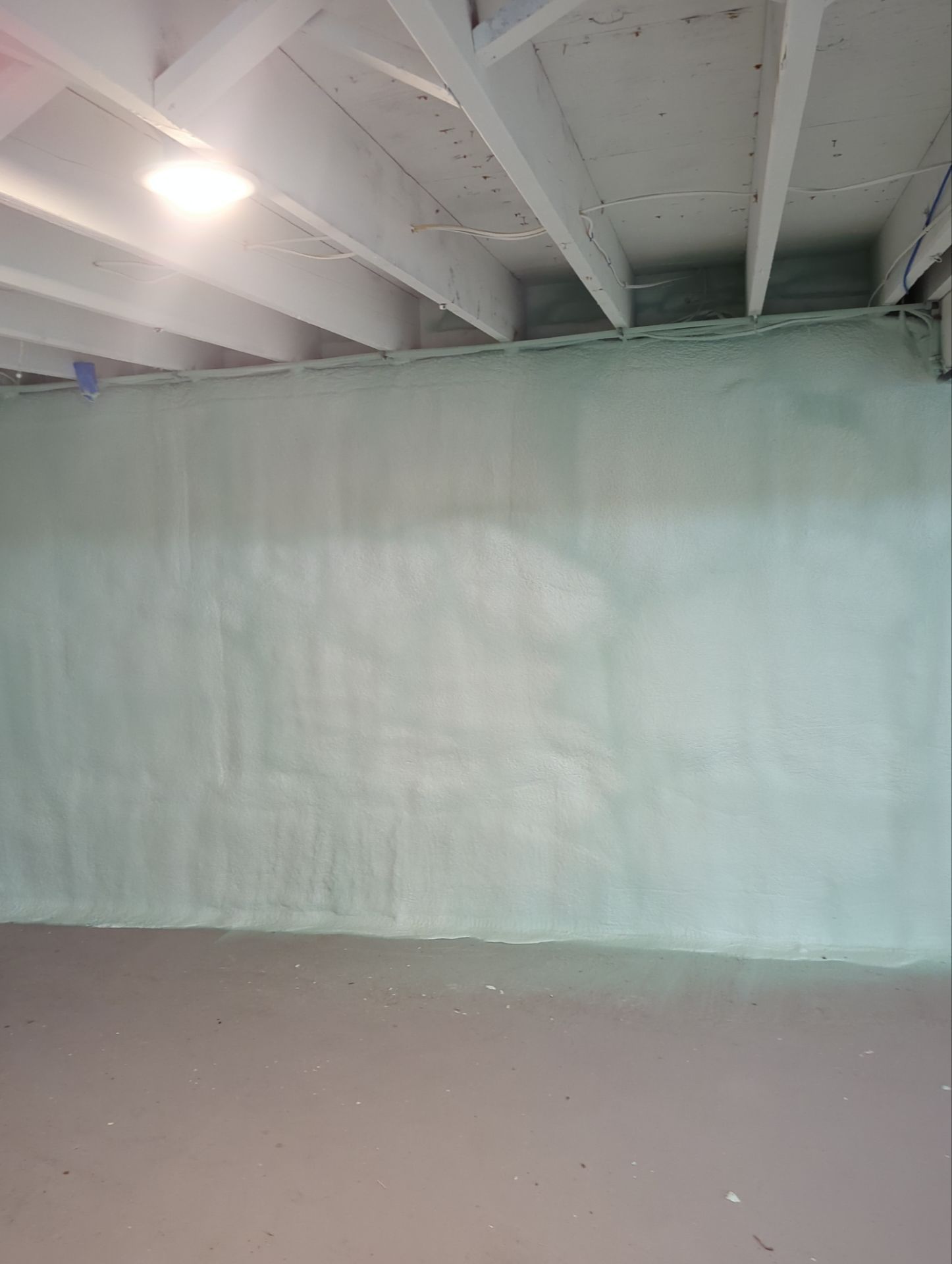 Basement Exterior Walls using Closed Cell Spray Foam by NYS Foam & Energy