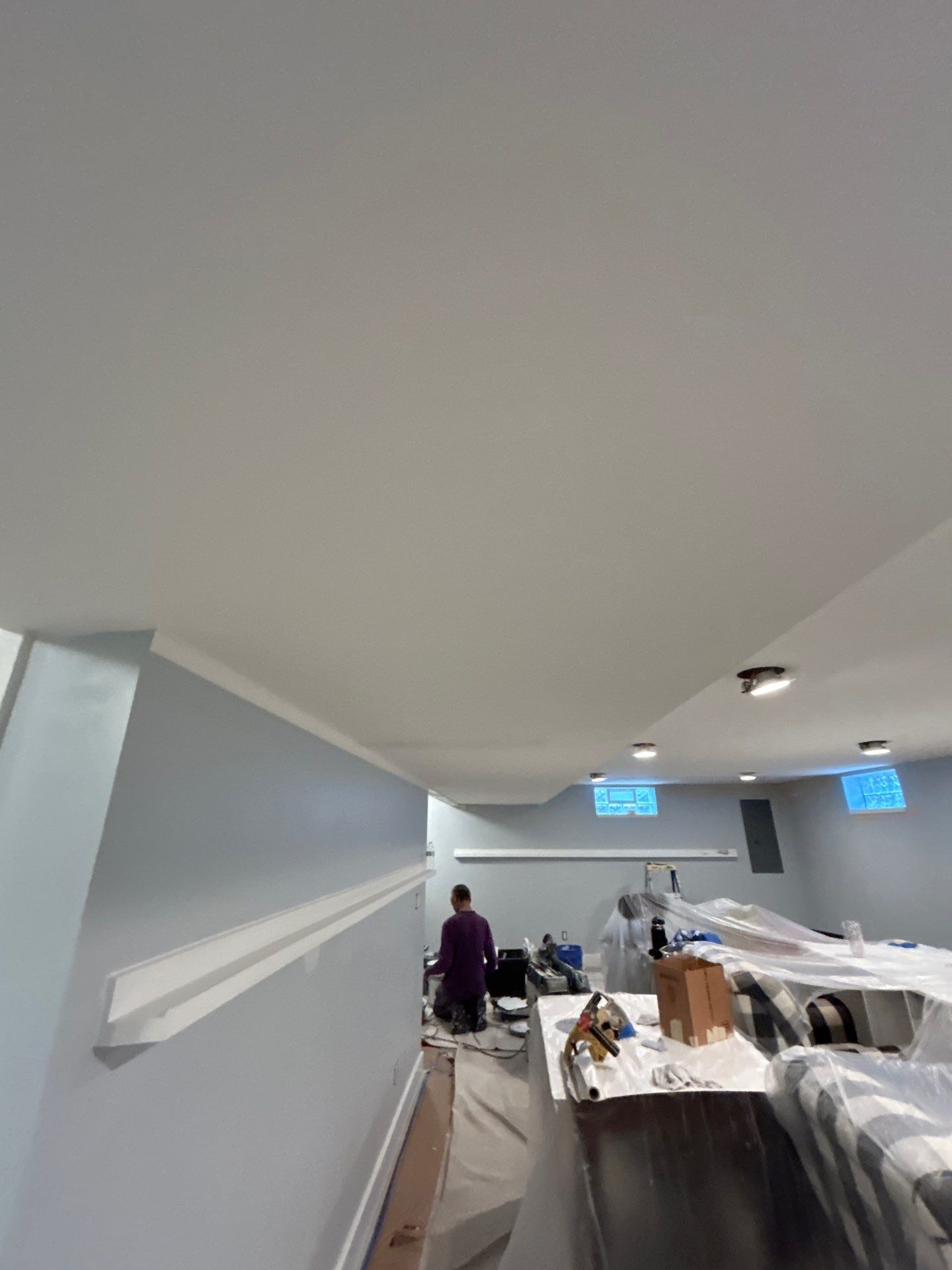 Interior painting, baseboard repair, and drywall install by Gordon Painting
