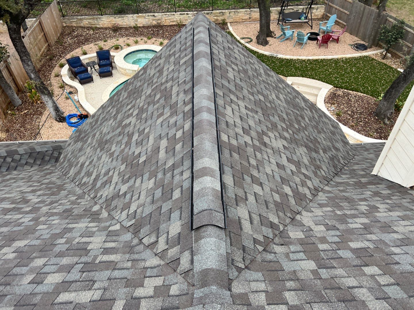 Roof replaced due to age by Oakwood Roofing and Construction, LLC