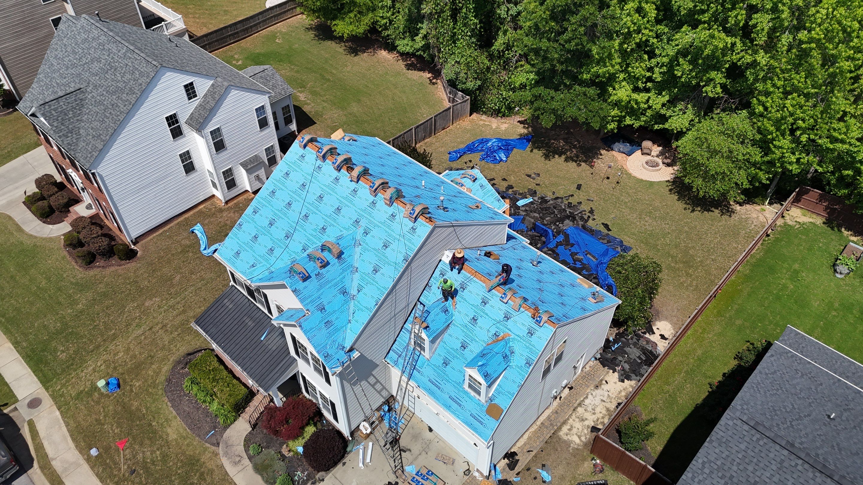 Full Asphalt Shingle Roof Replacement in Simpsonville, South Carolina by Roofers LLC