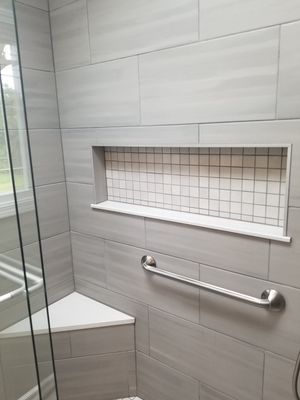 Remodel full bathroom new tile walk in shower plus 2nd half bath Powder room in Livonia, MI