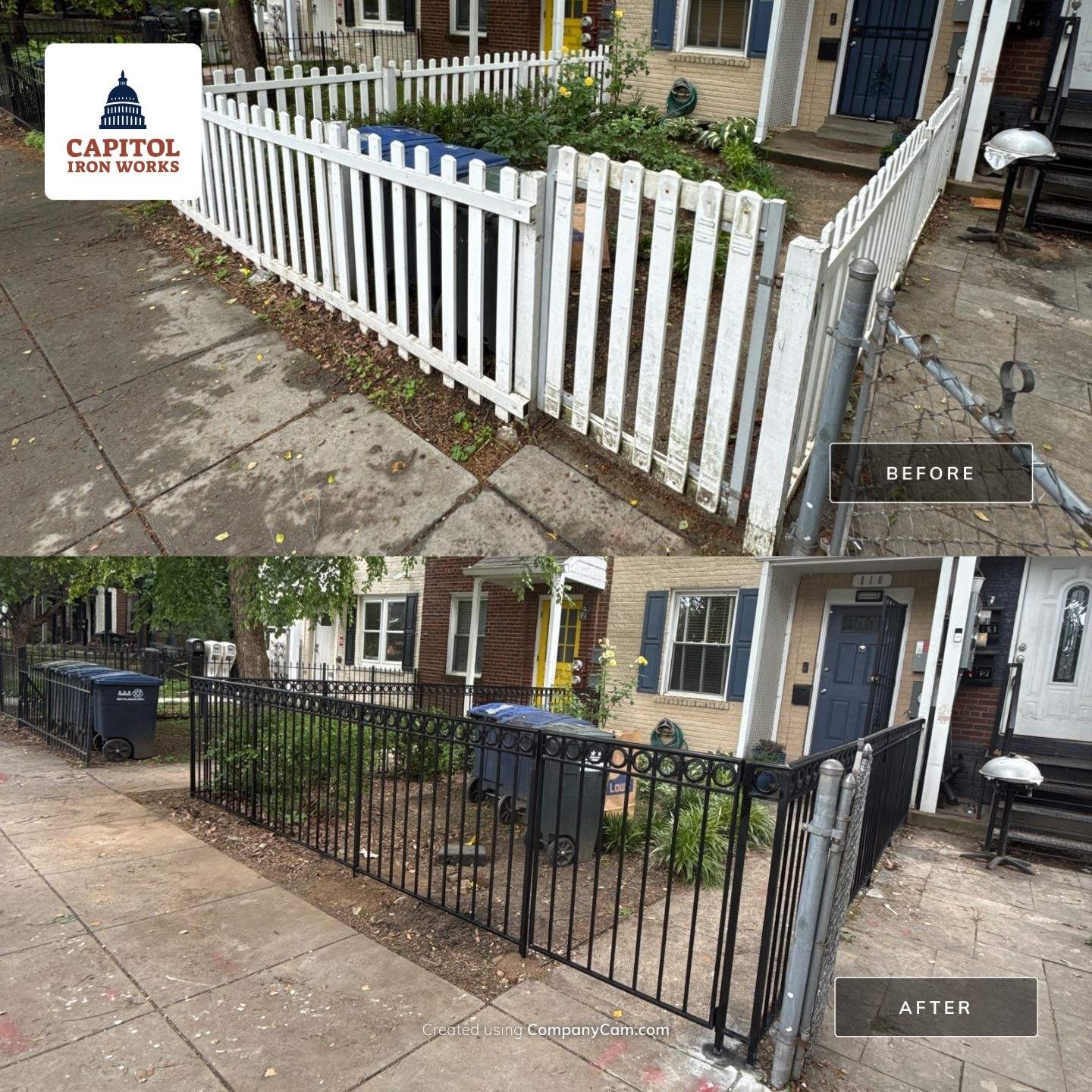 Custom Iron Fencing & Pet-Safe Gate Installation in Washington, DC. by Capitol Iron Works