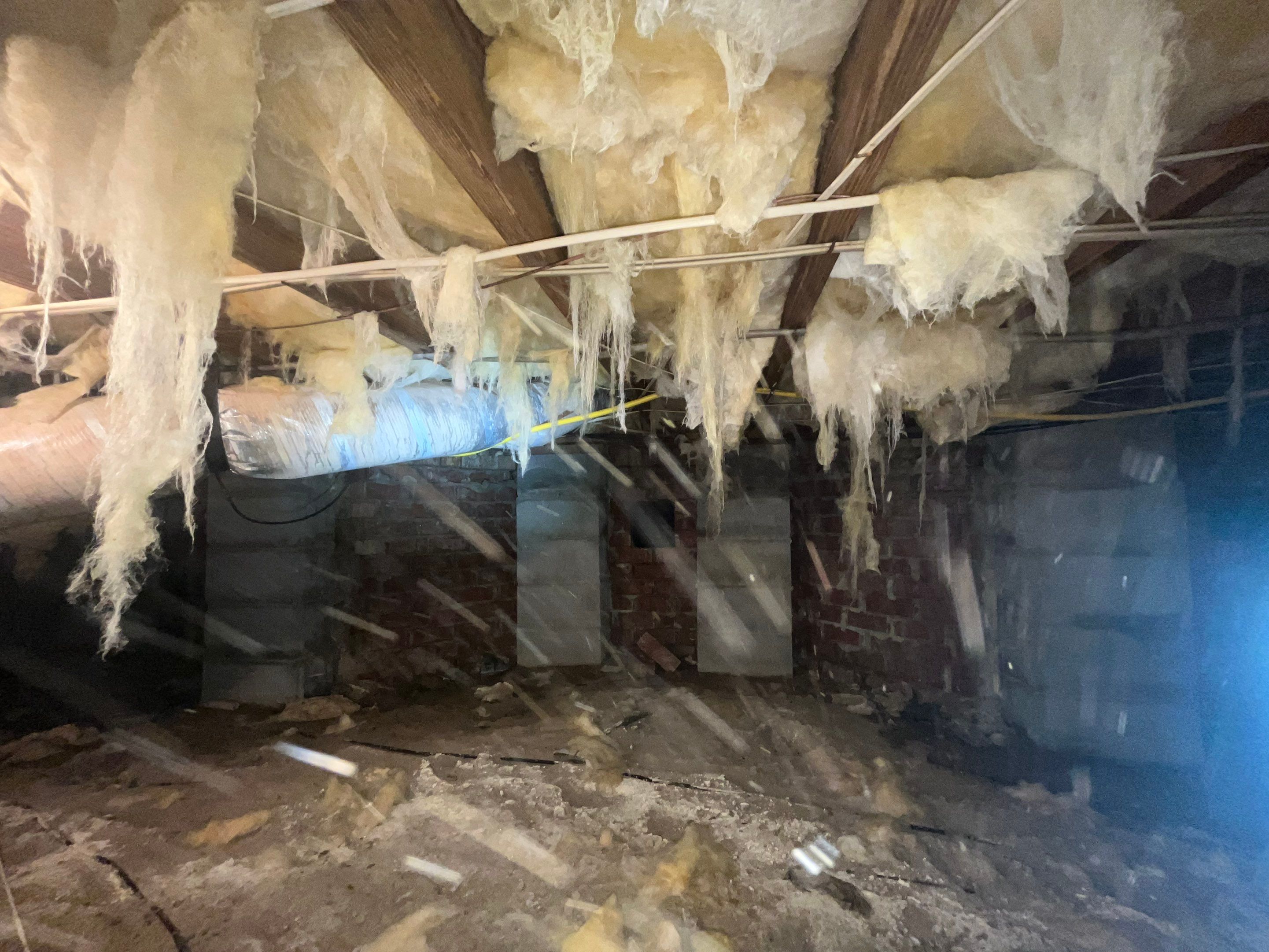 Dehumidifier and Moisture Barrier install with Structural repairs. by Impact Crawlspace