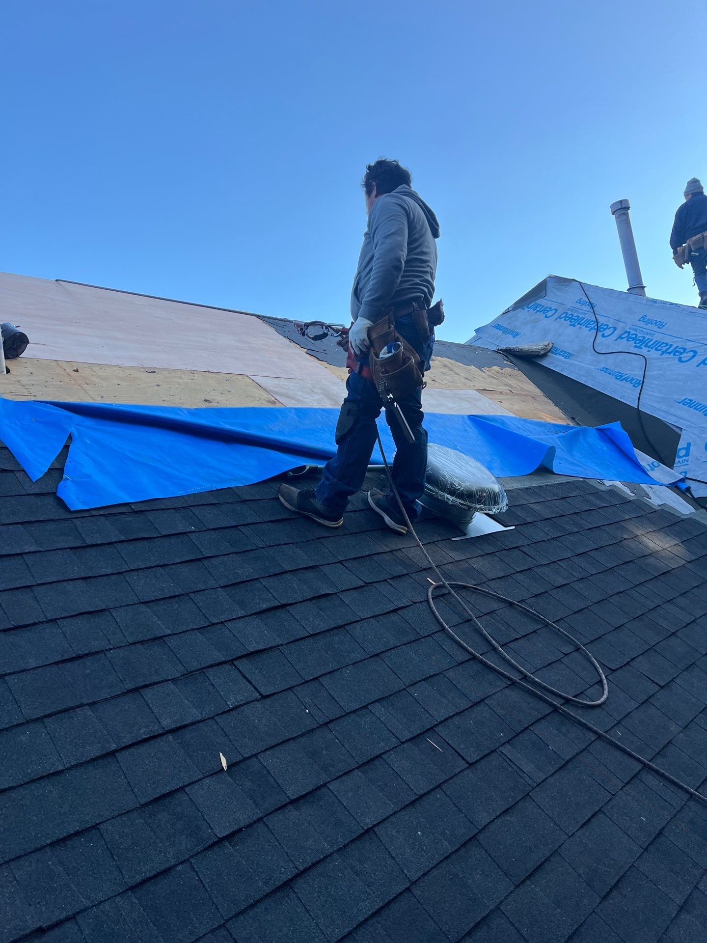 Burke: Residential Roof Replacement with CertainTeed Landmark Pro Designer Shingles in Max Def Charcoal Black by RM Banning, Inc.