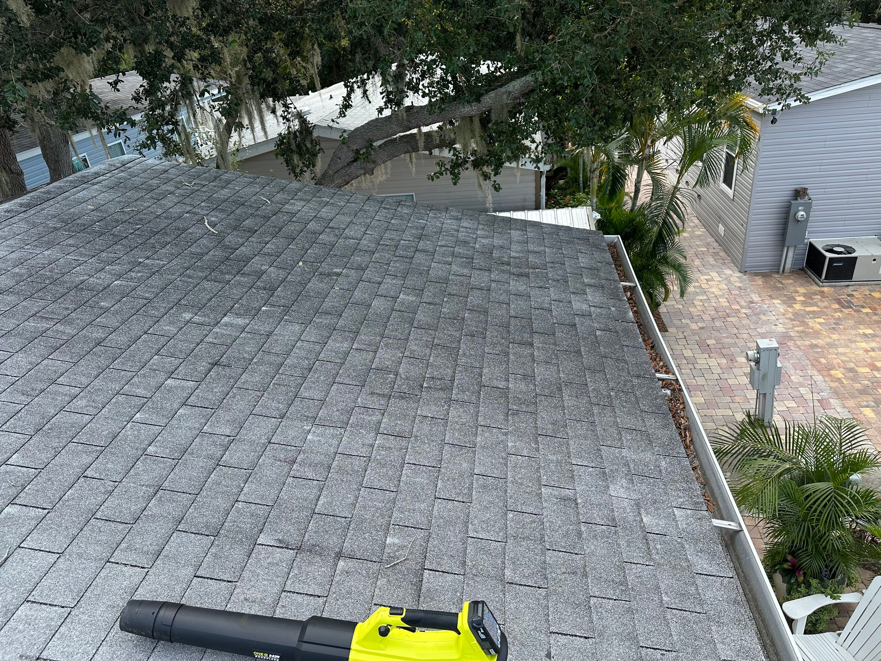 Roof Soft Wash for Double-Wide Manufactured Home in Fisherman’s Cove RV Park, Terra Ceia, FL by Sunshine AquaWash