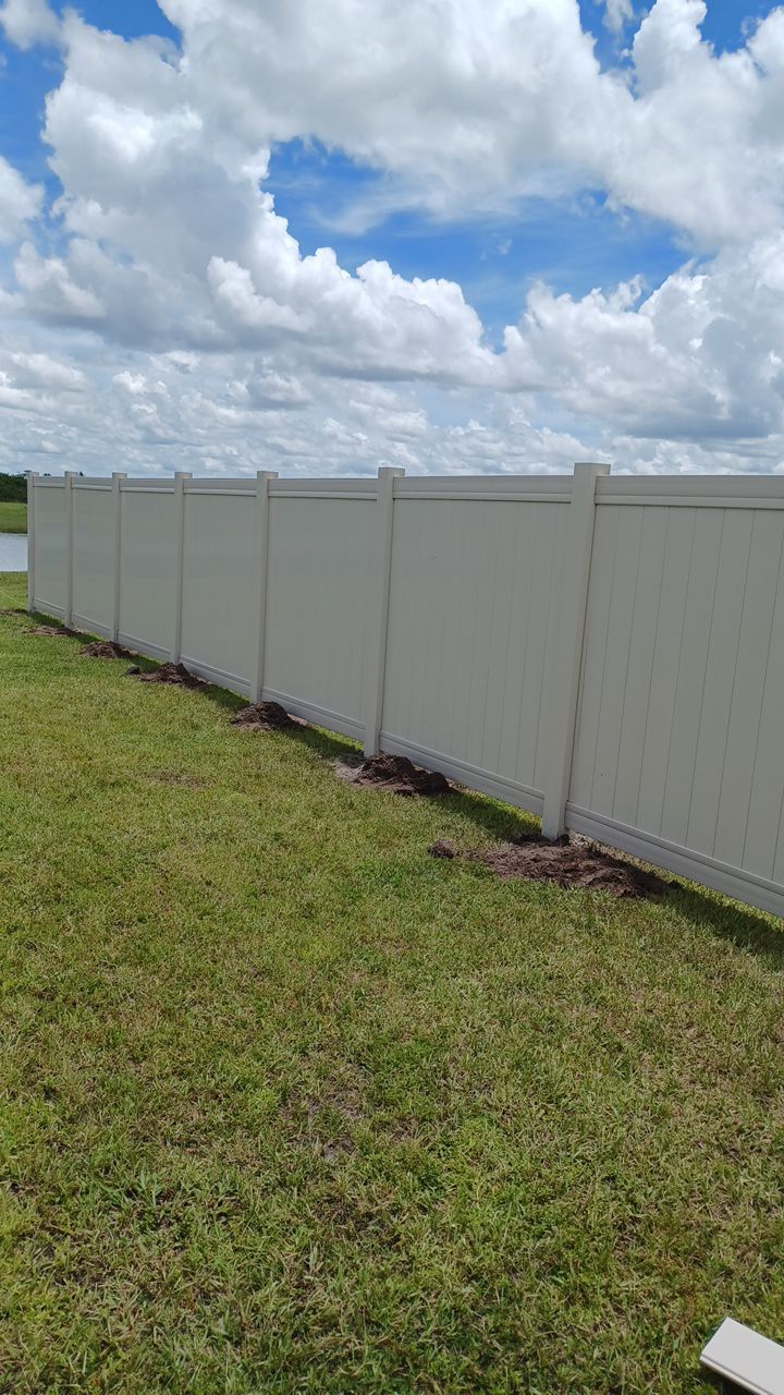 Parrish, FL White Vinyl Privacy Fence  by Asap fence and gates, LLC
