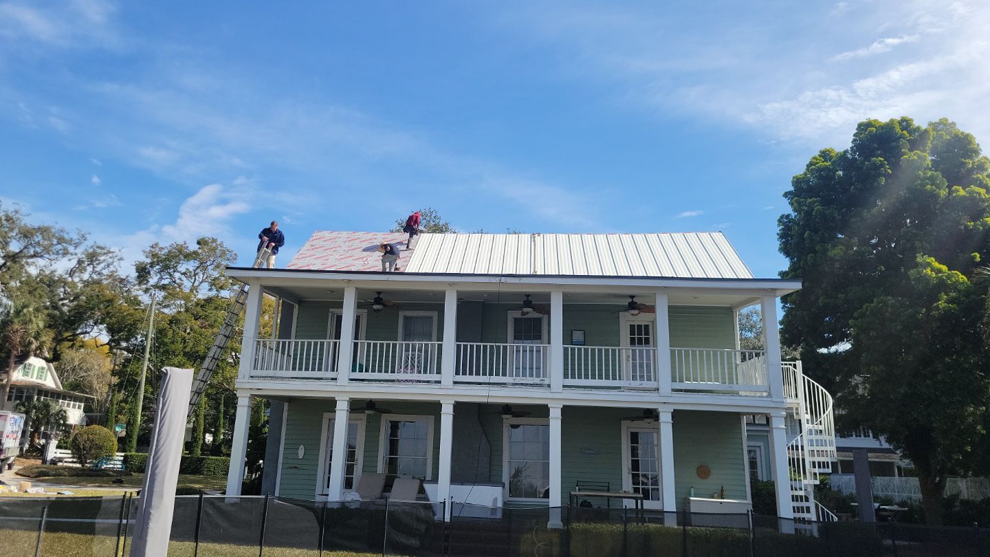 Residential Roofing Installation using Aluminum Metal Roof by Galaxy Builders, Inc.