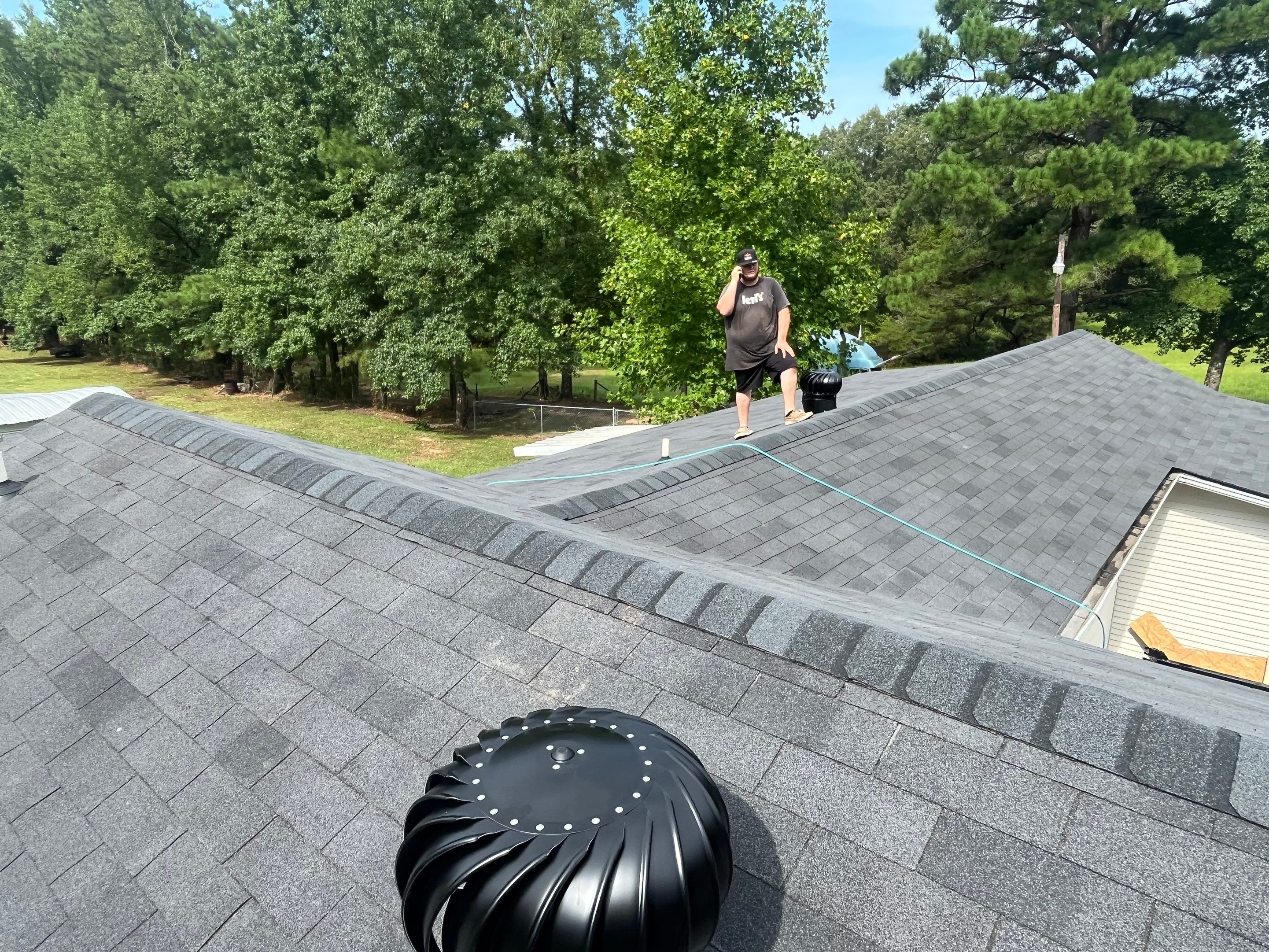 Residential Shingle Reroof using CertainTeed XT25: Moire Black by Hostetler Roofing