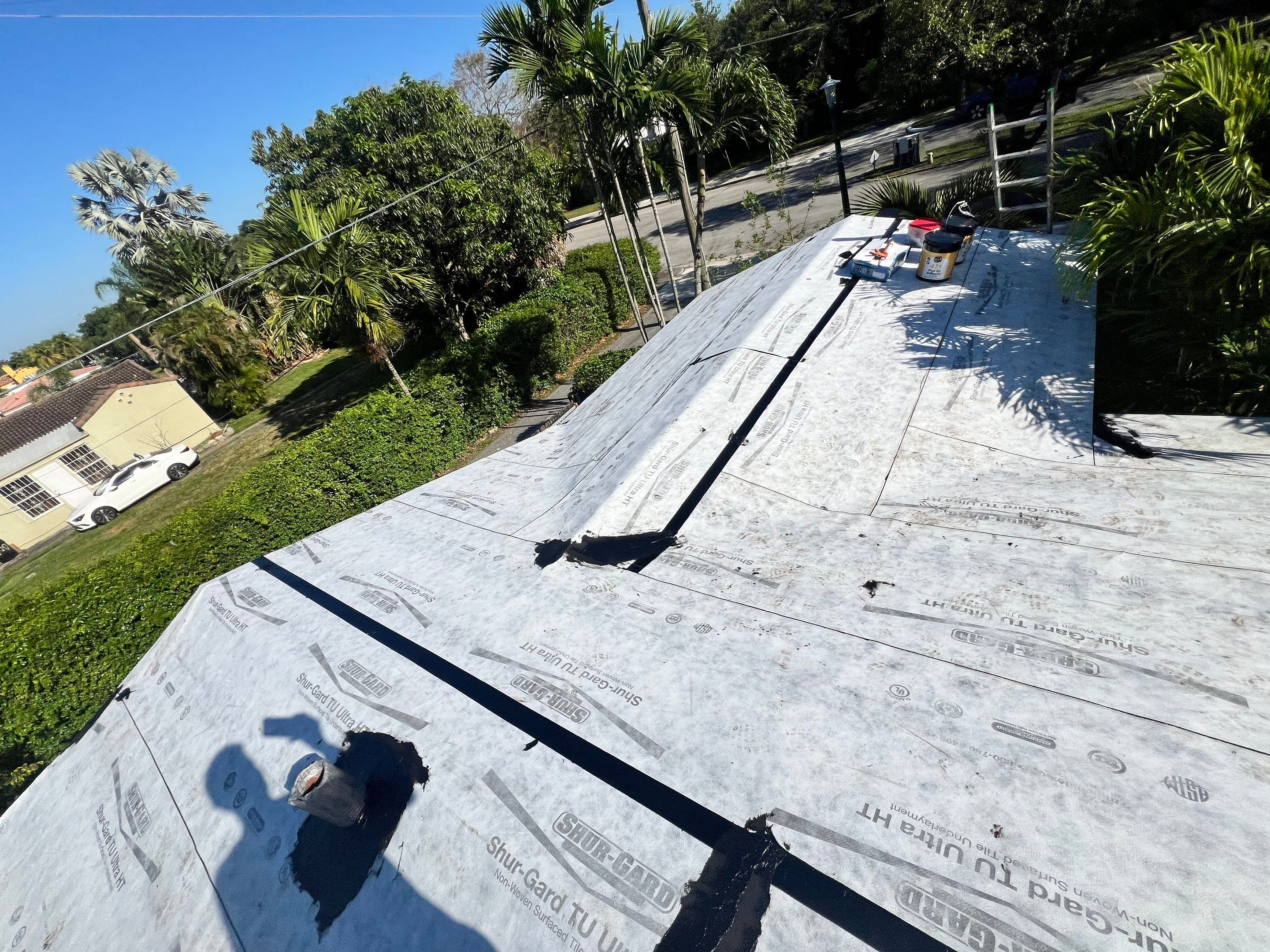 Chimney Roof Flashing Repair and New Roof by The Goat Contractor ( Giampri Corp)