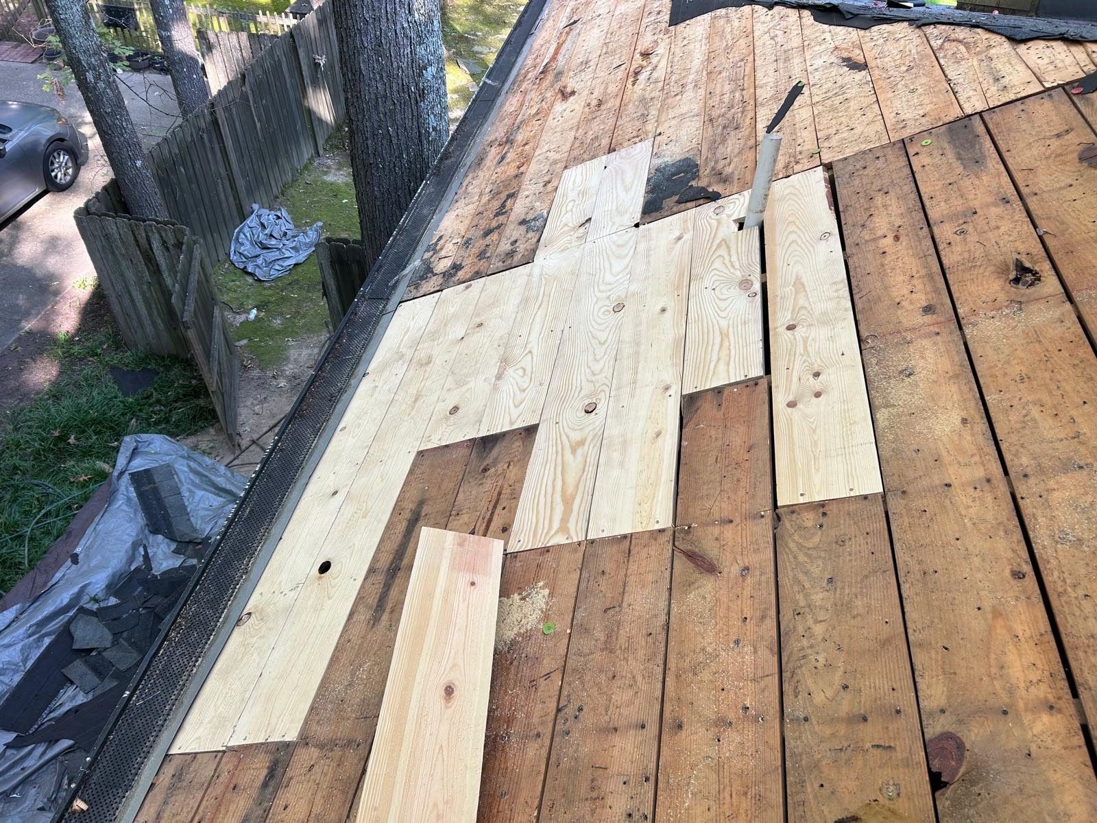 Collierville Roof Replacement Following Major Tree Impact Damage with interior repairs by Revival Roofing Services