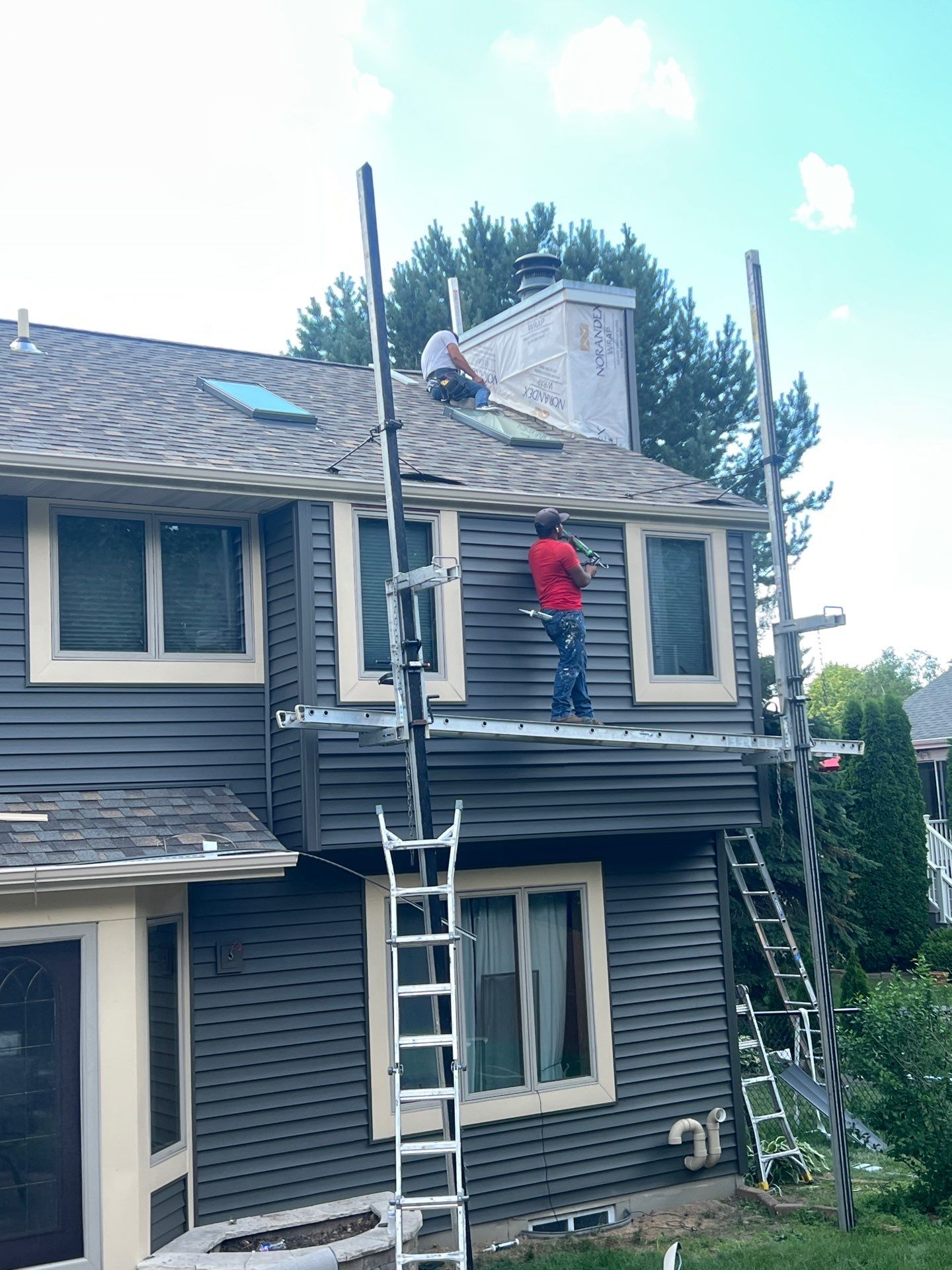 Bye Bye Cedar Siding ! Hello Misty Shadow!  by Gellings Roofing & Siding