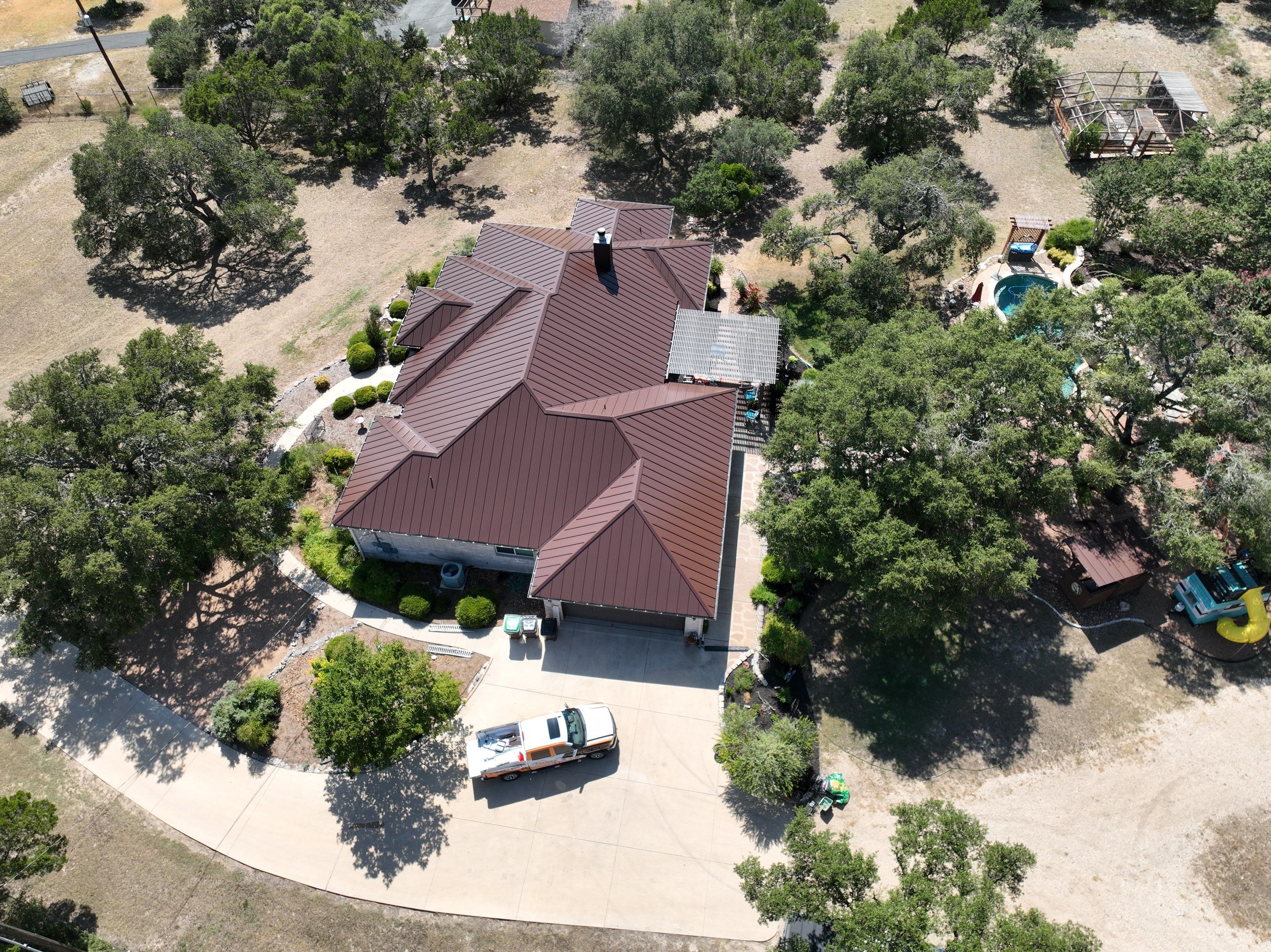 Residential Metal Roof Installation using McElroy Metal by Premier Roofing and Contracting