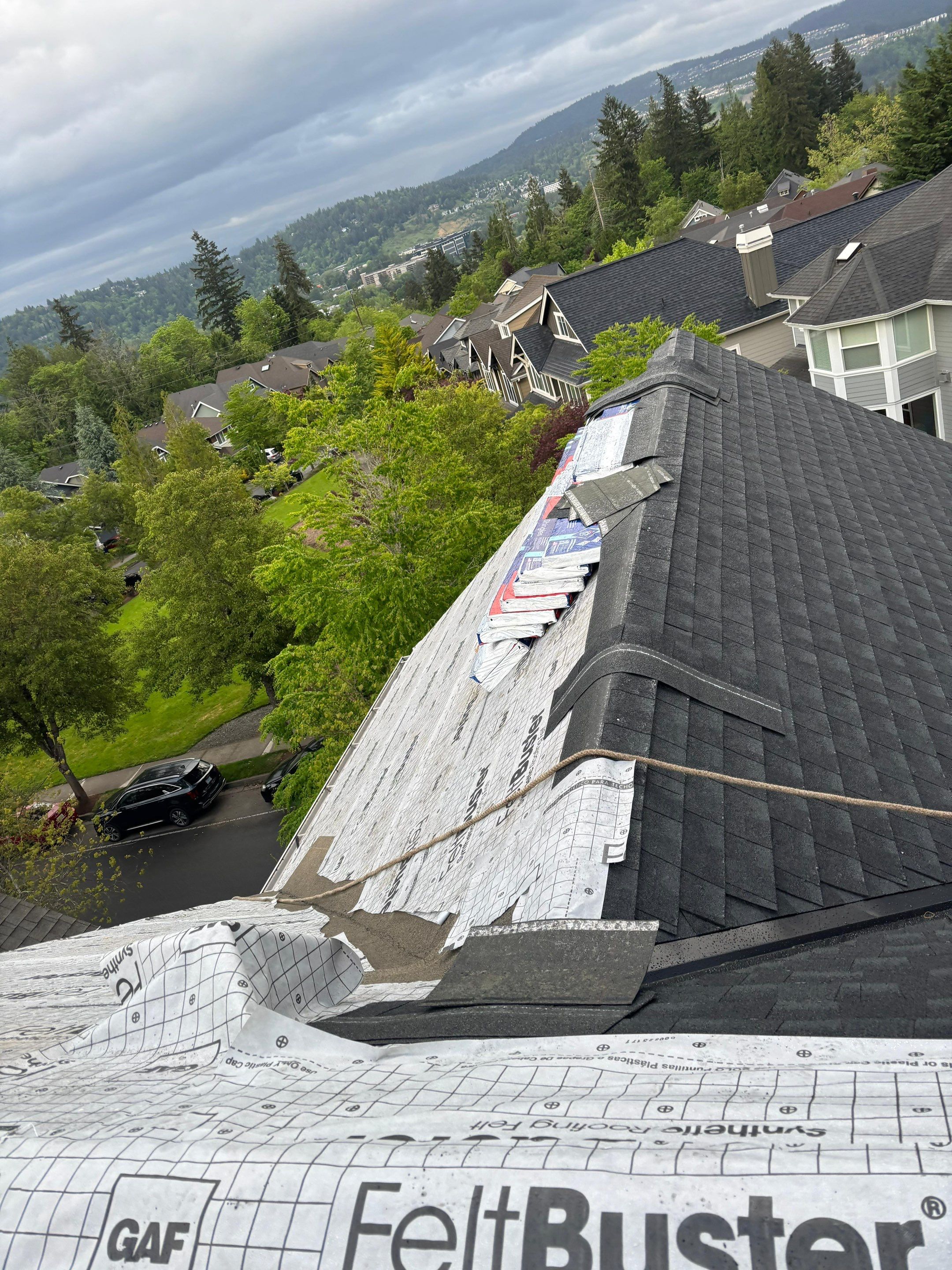 Residential Roofing Installation using GAF UHDZ Shingles by Roofing Formula LLC