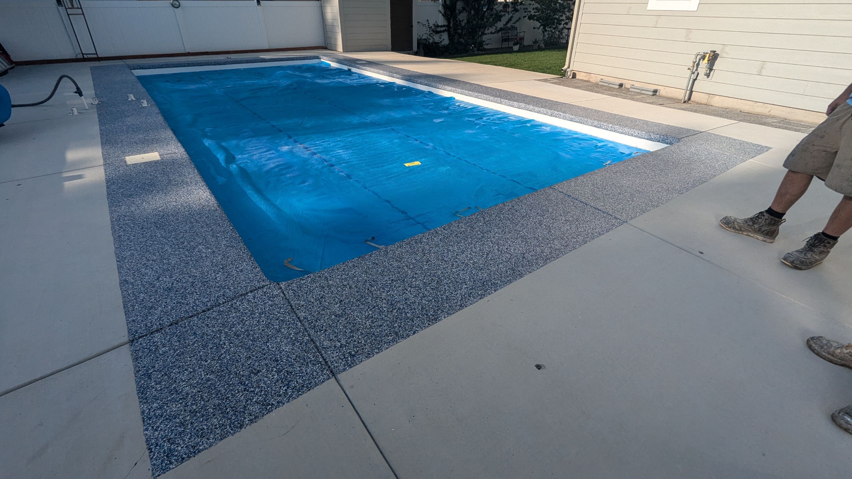 Pool Deck Transformation using Orbit & Patio in Slate Hybrid by Croc Coatings, LLC