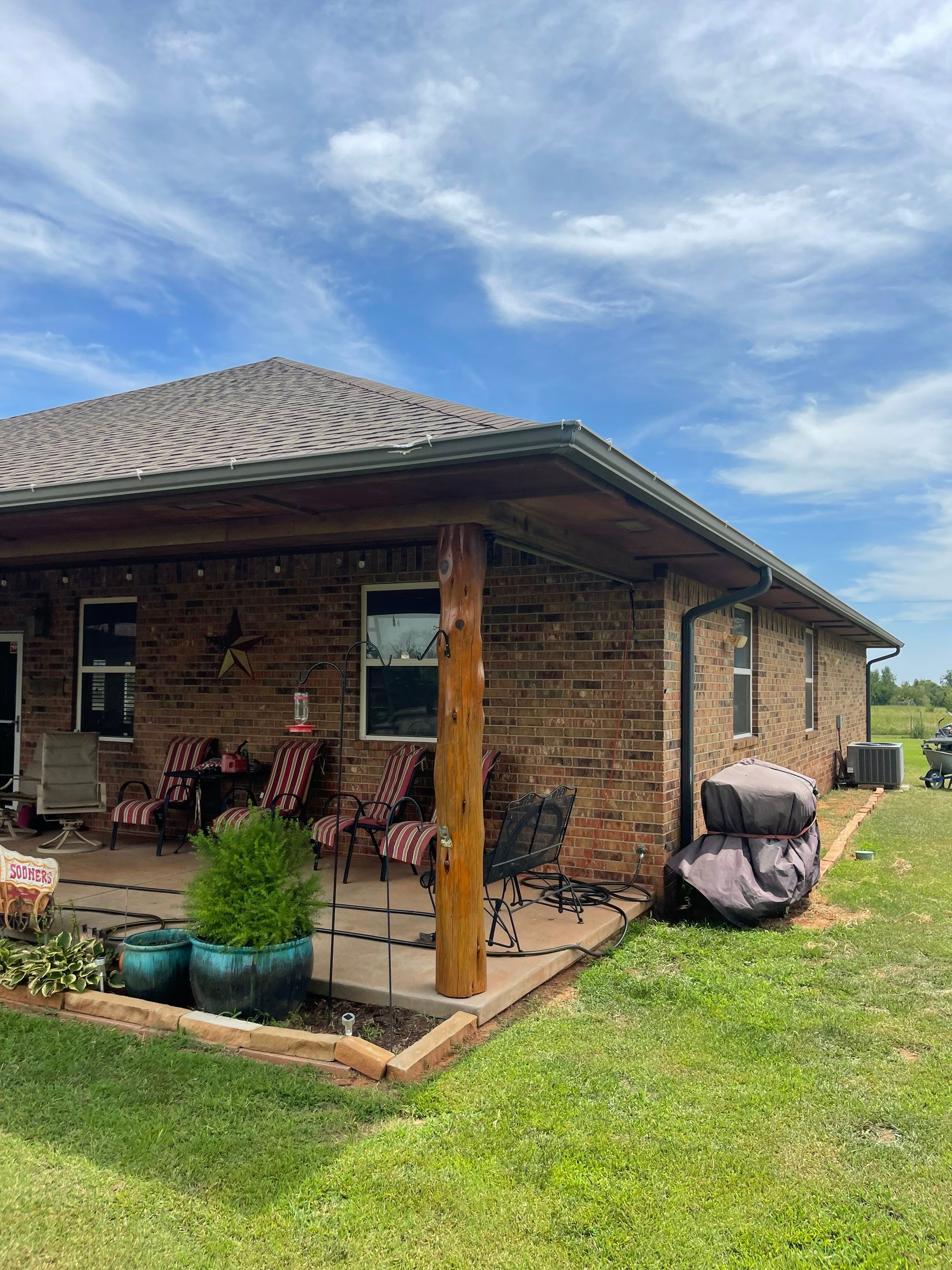 Hail Damage on a Roofing System by Icon Roofing And Construction 