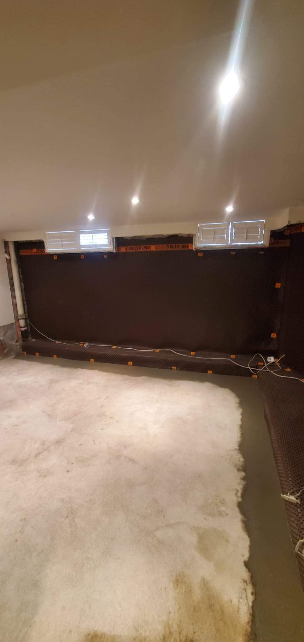 Interior waterproofing Project in Toronto, ON by Canada Waterproofers Inc