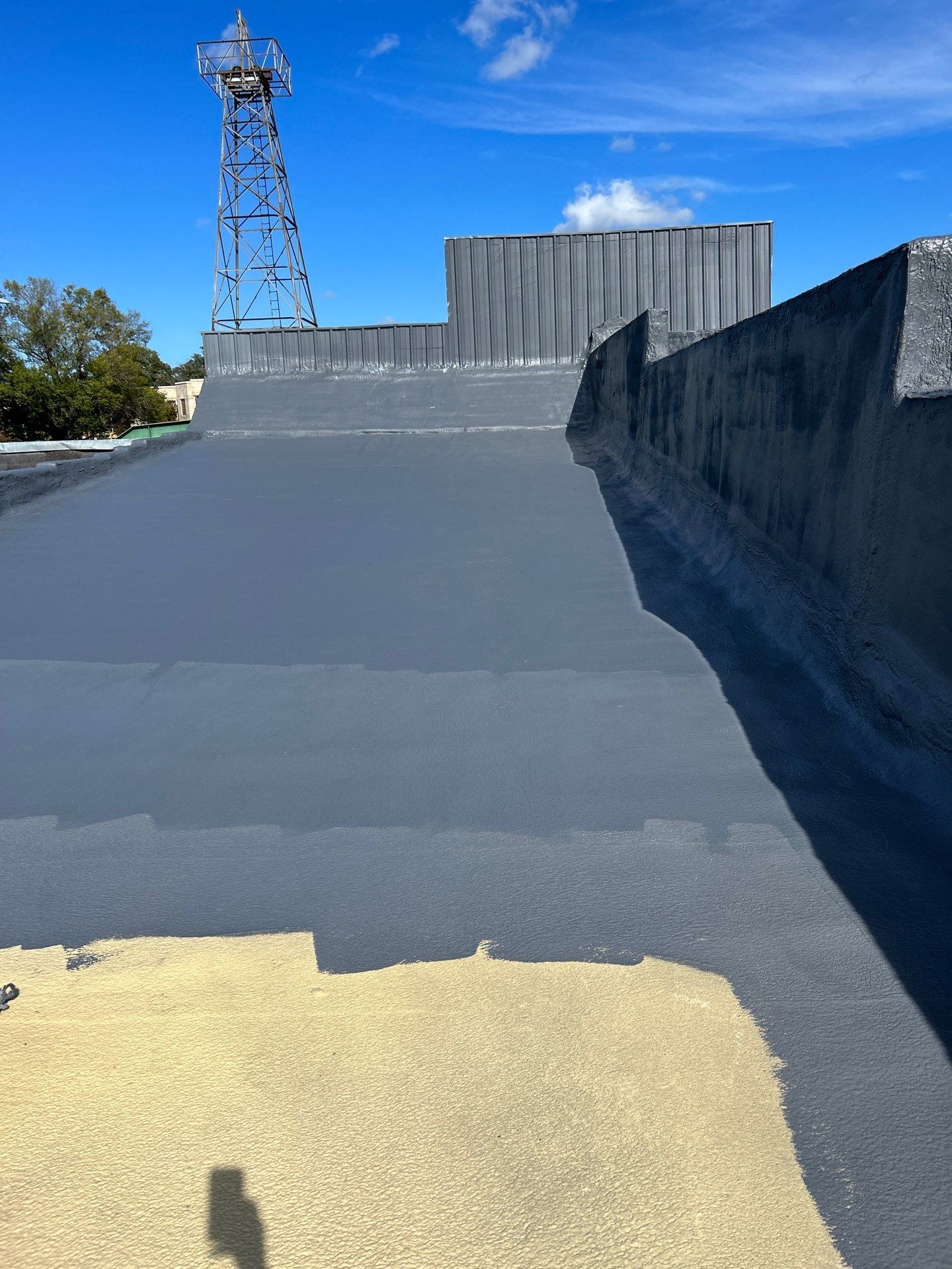 Downtown Gladewater Commercial Foam Roof Restoration – SPF + High-Tensile Acrylic by All Star Roofing LLC