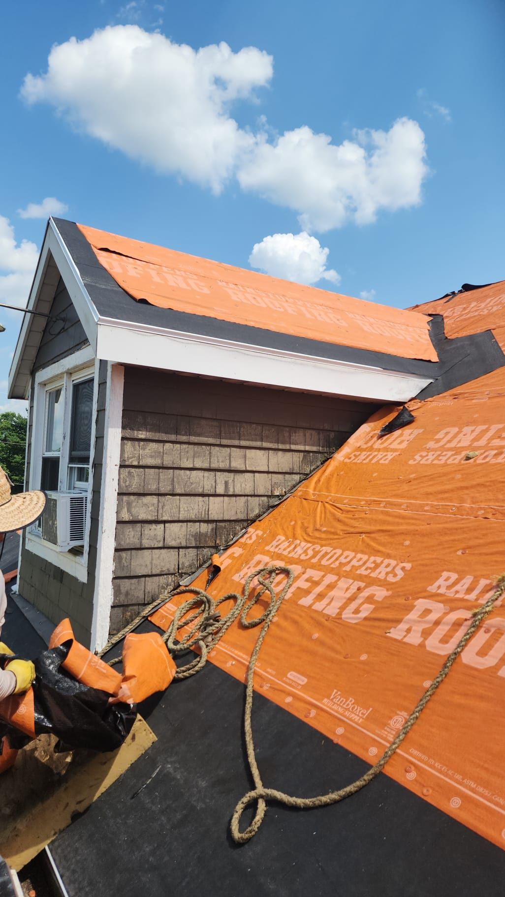 Residential Roofing Installation using GAF Timberline HDZ Shakewood by Rainstoppers Roofing