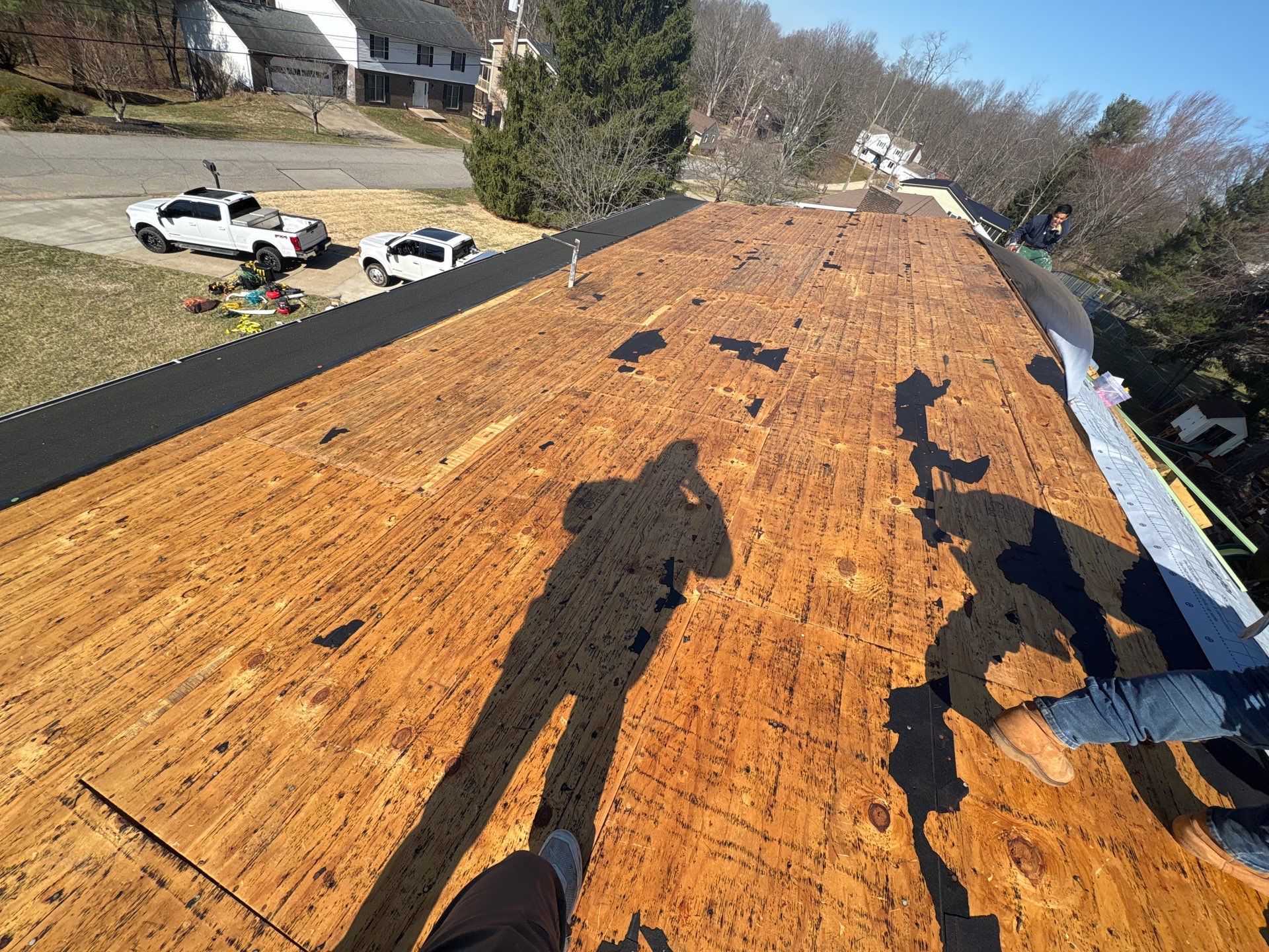 Residential Roofing Installation using GAF Timberline HDZ Charcoal by Rainstoppers Roofing