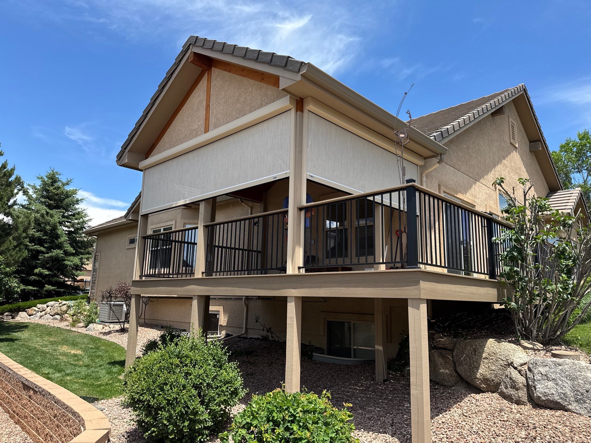 Motorized Screens using Progressive MagnaTrack Screens by Outdoor Solutions Colorado