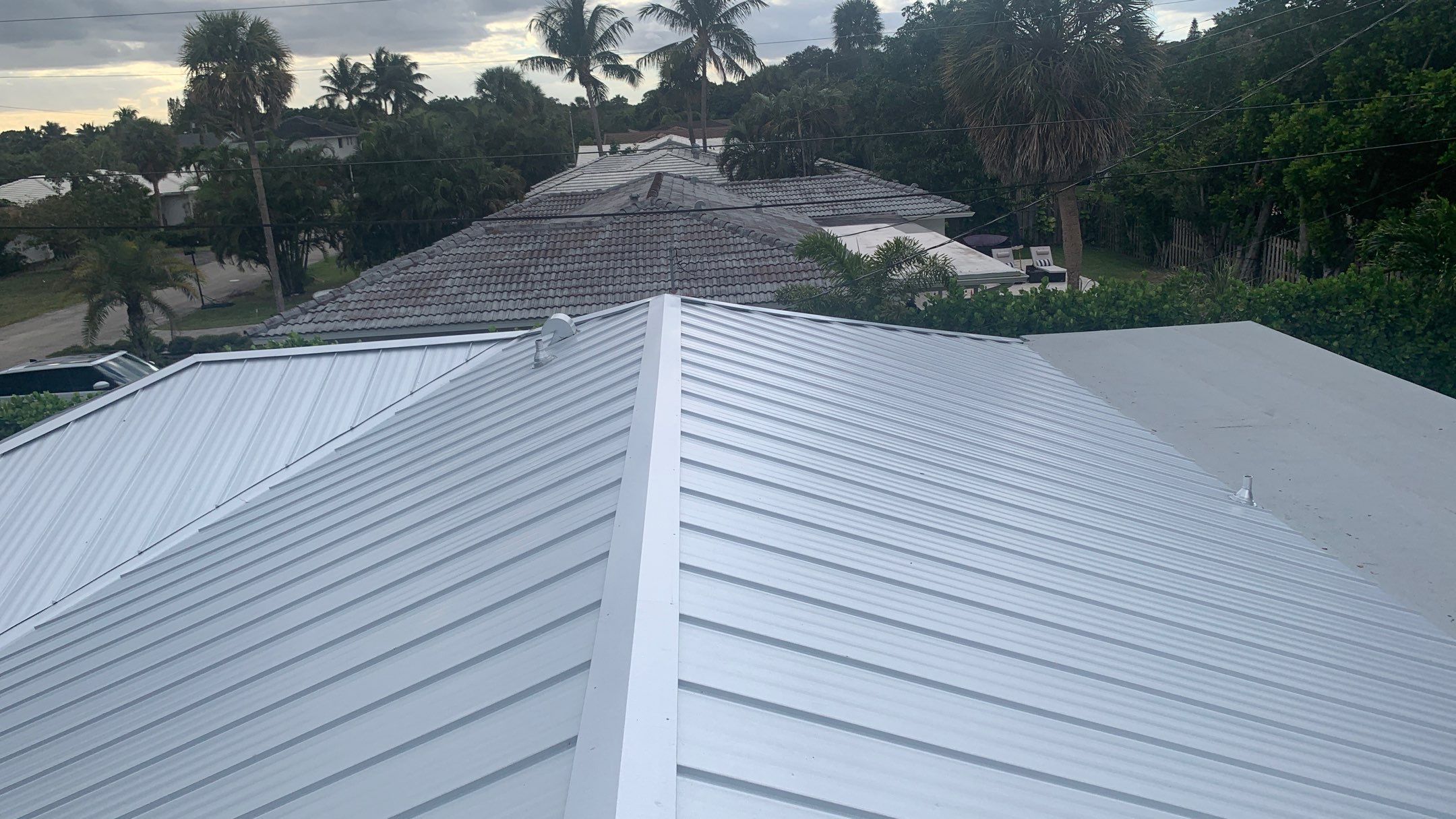 Residential Roofing Installation using 1" Nail strip metal roof by BLUES BROTHERS ROOFING