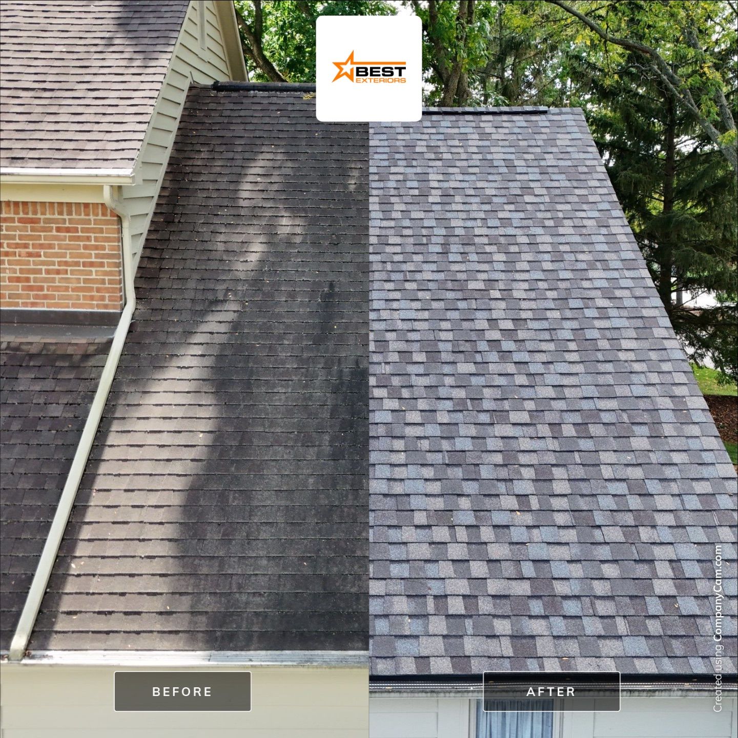 Residential Roofing installation using Certainteed Landmark Pro Shingles and Gutter Guard Installation by Best Roofing & Siding Company