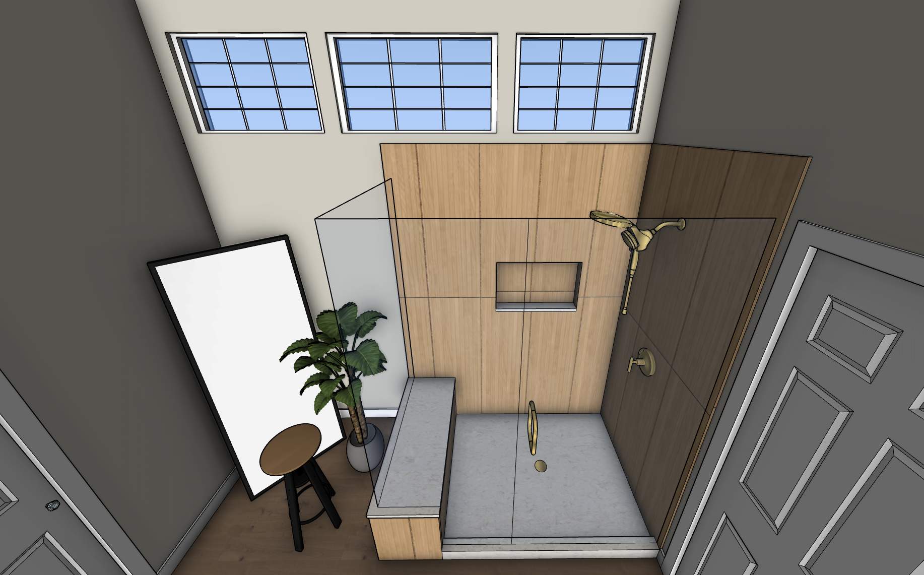 Bold & Colorful Bathroom Remodel | Custom Shower & Statement Wallpaper | San Antonio by Legacy Bath and Kitchen 