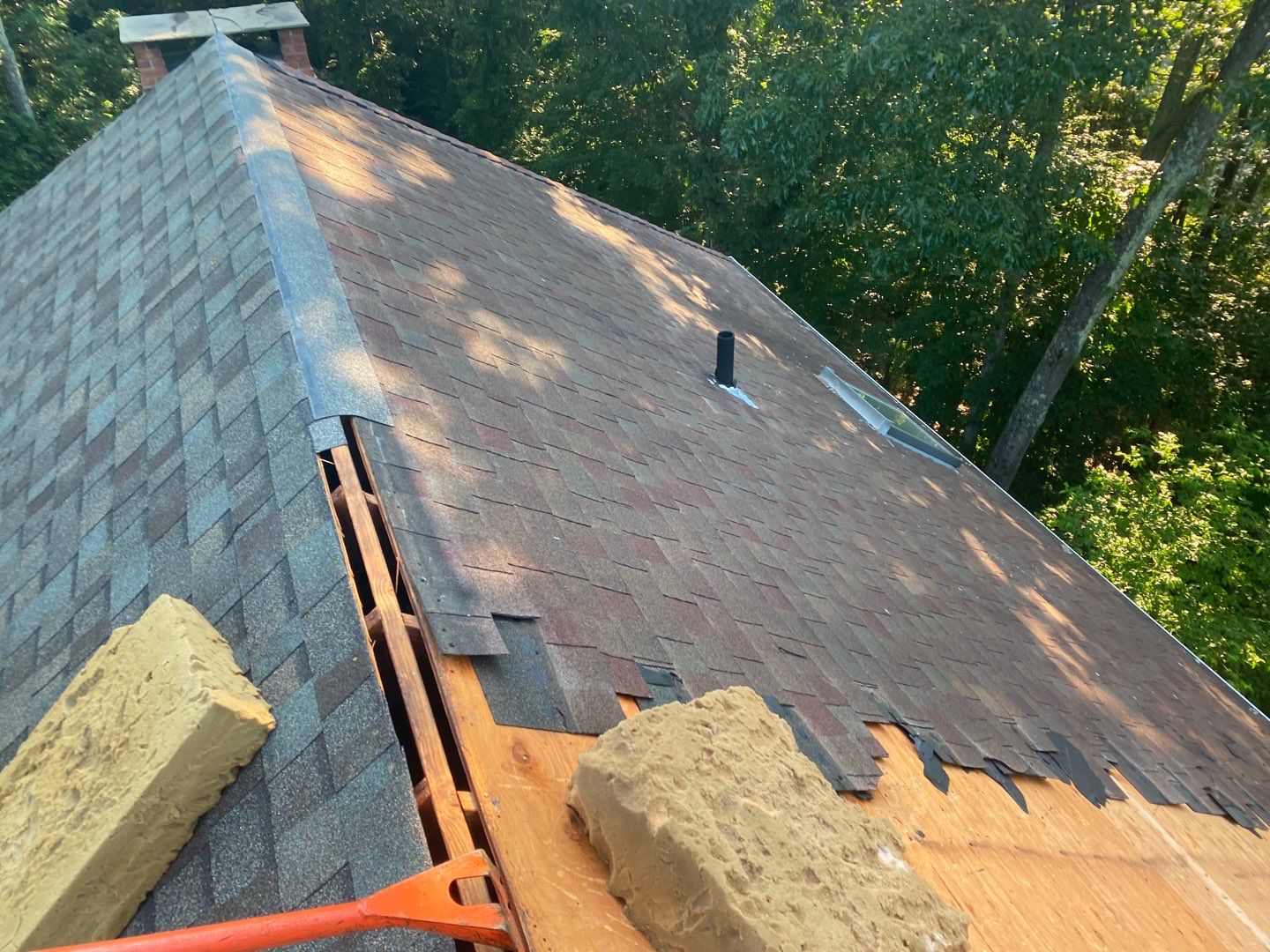 Residential Roofing Installation using Owens Corning Duration Driftwood by A Plus Exterior