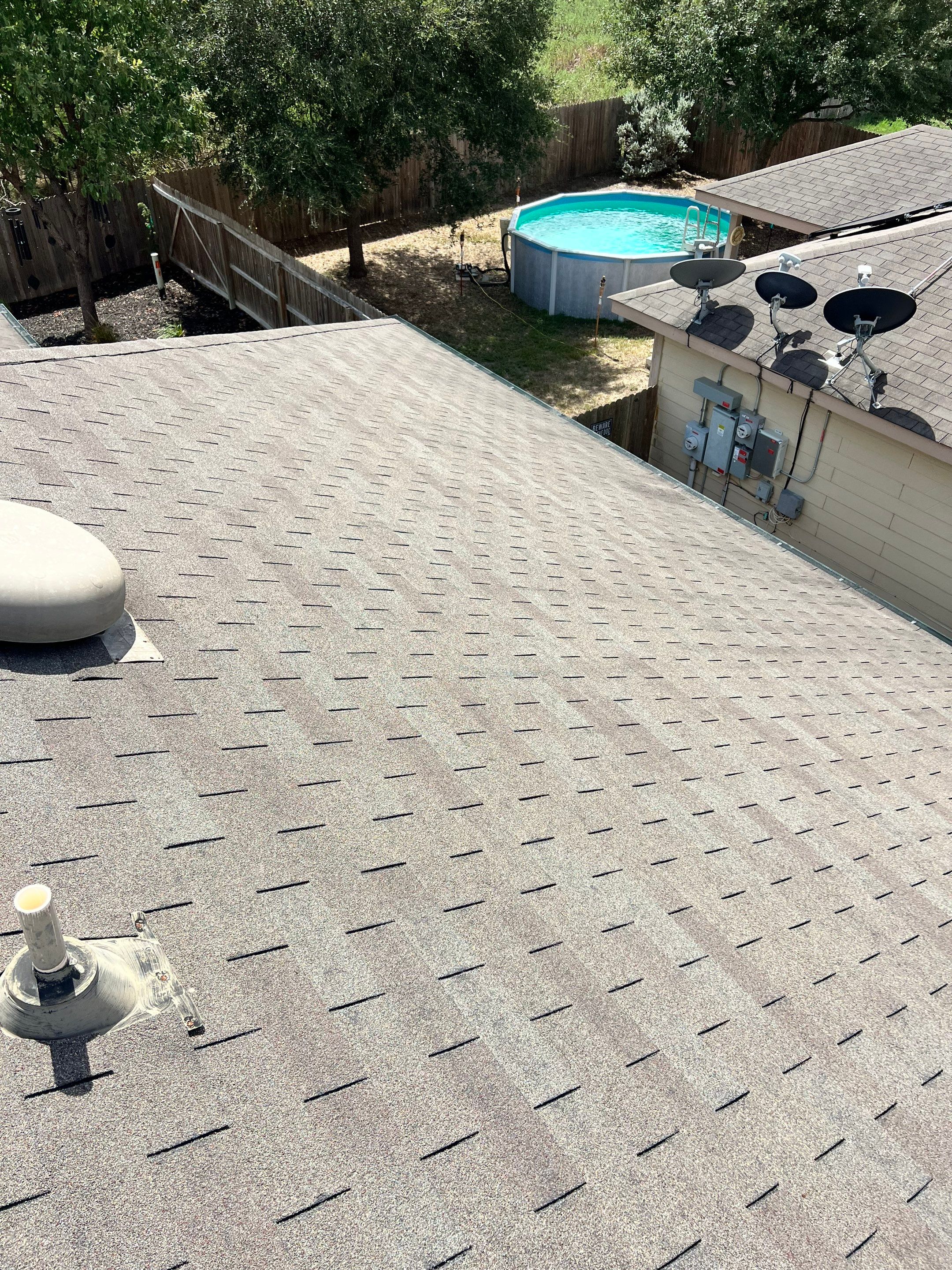 Hail Damage Roof Inspection using Roof and Drone Inspection by Premier Roofing and Contracting