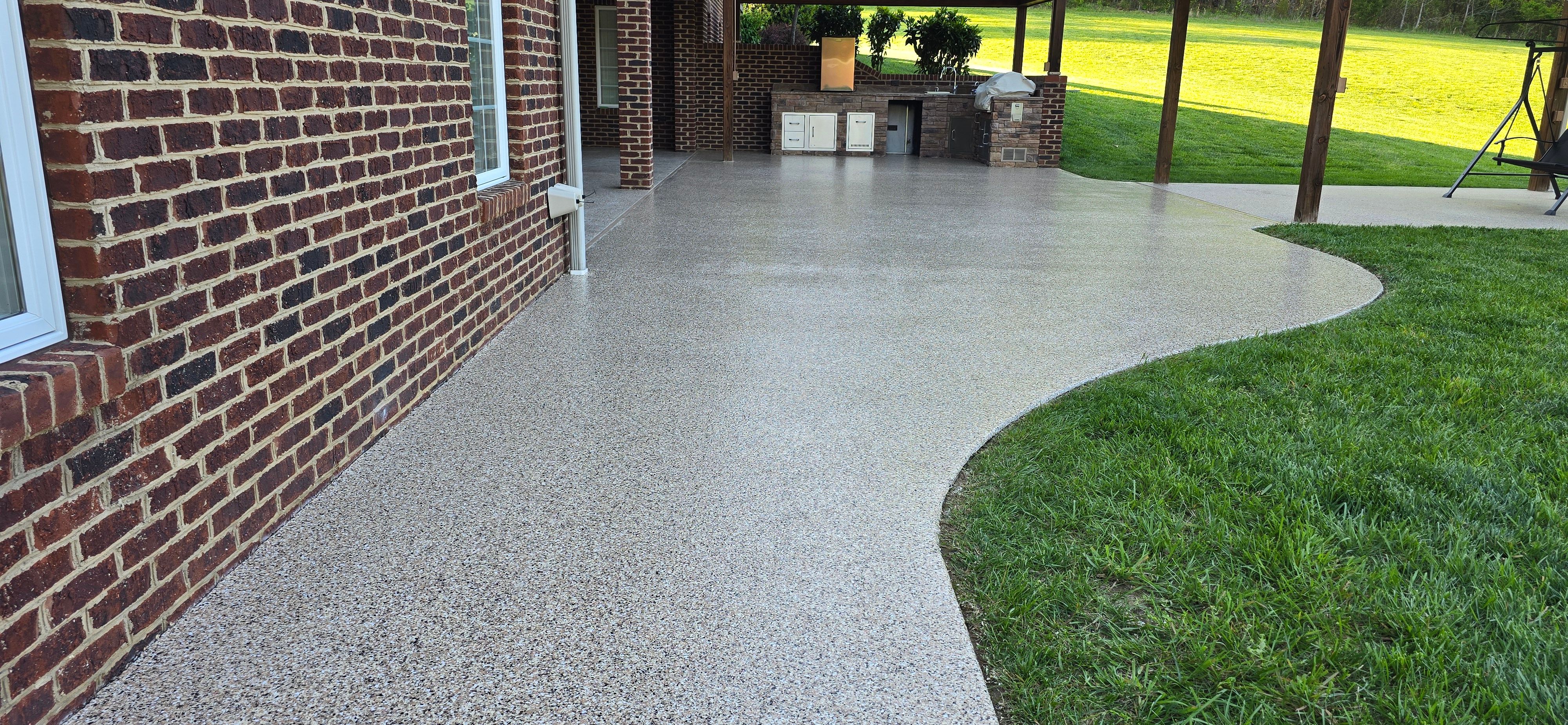 Back Patio using Saddletan by Elite Floor Solutions