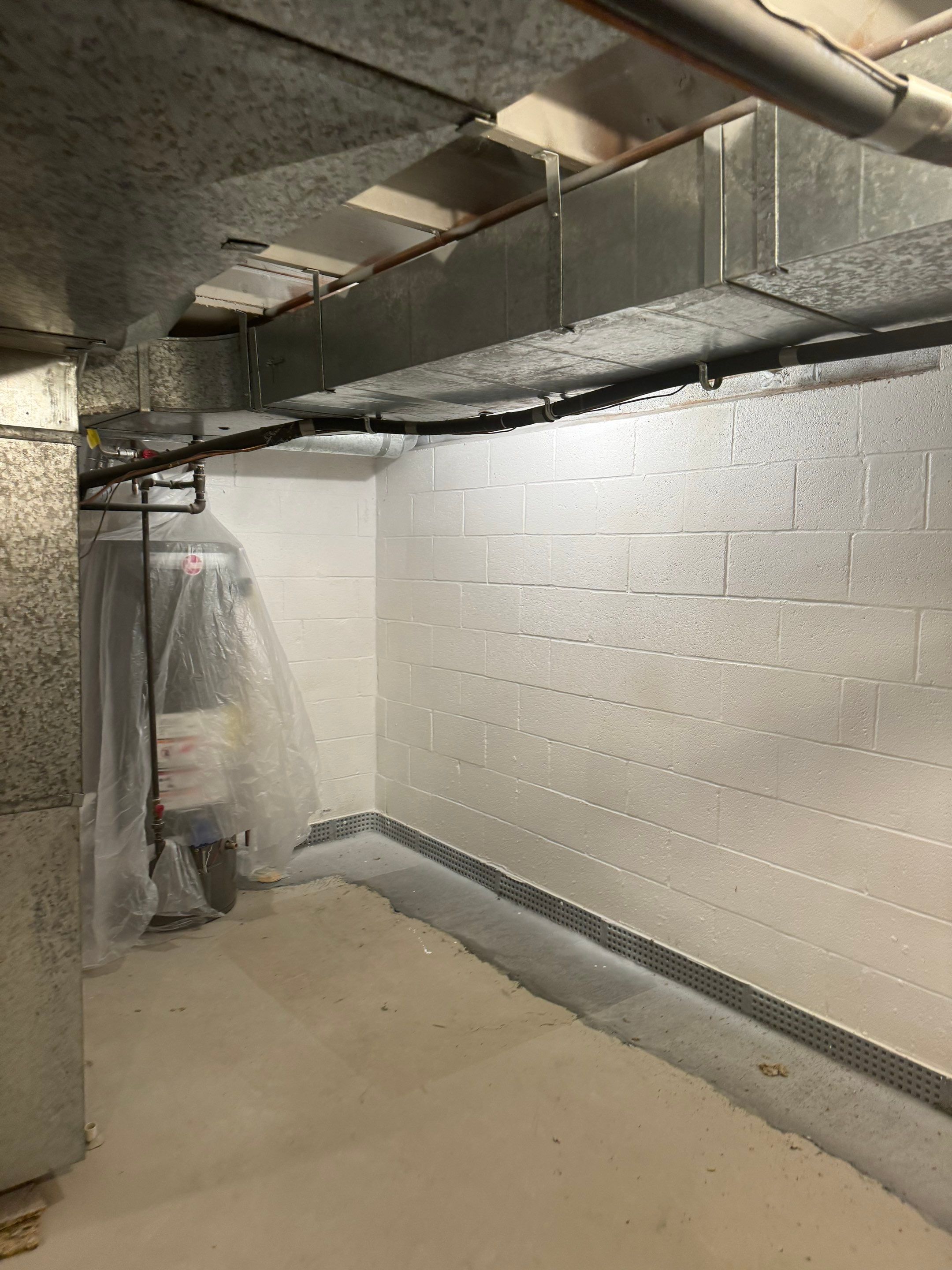 Interior French Drain With Radon Seal & Mold Remediation in Wall Township by Pure Service Pro, LLC 