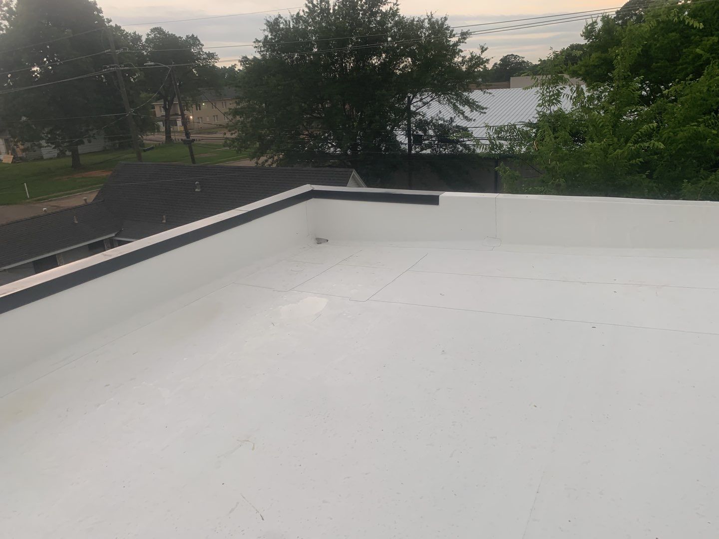 Commercial Roofing Installation using 50 mil PVC by Hostetler Roofing