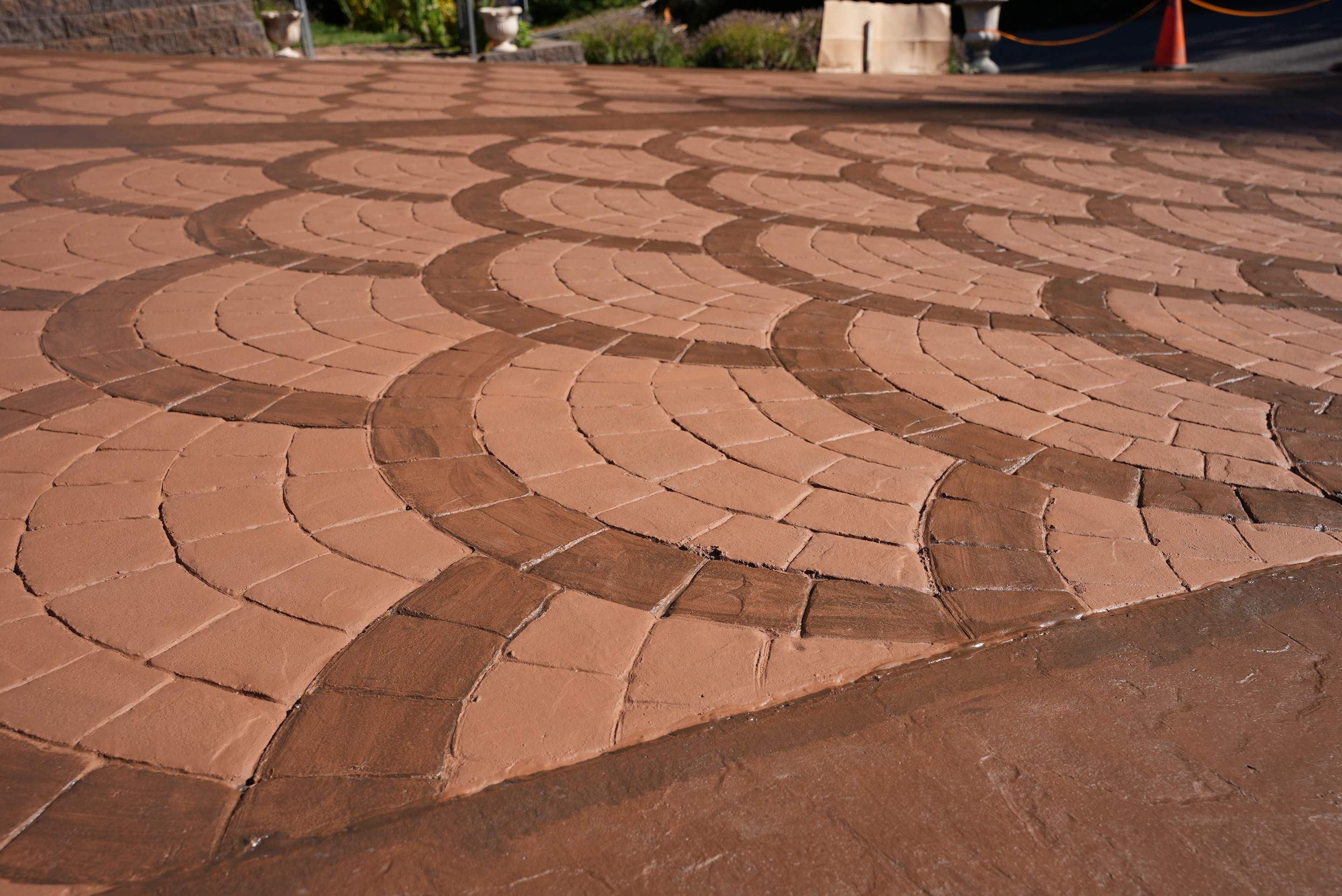 Mehta | Tiled Driveway with Sealer & Retaining Wall  by Jireh Asphalt & Concrete Inc 