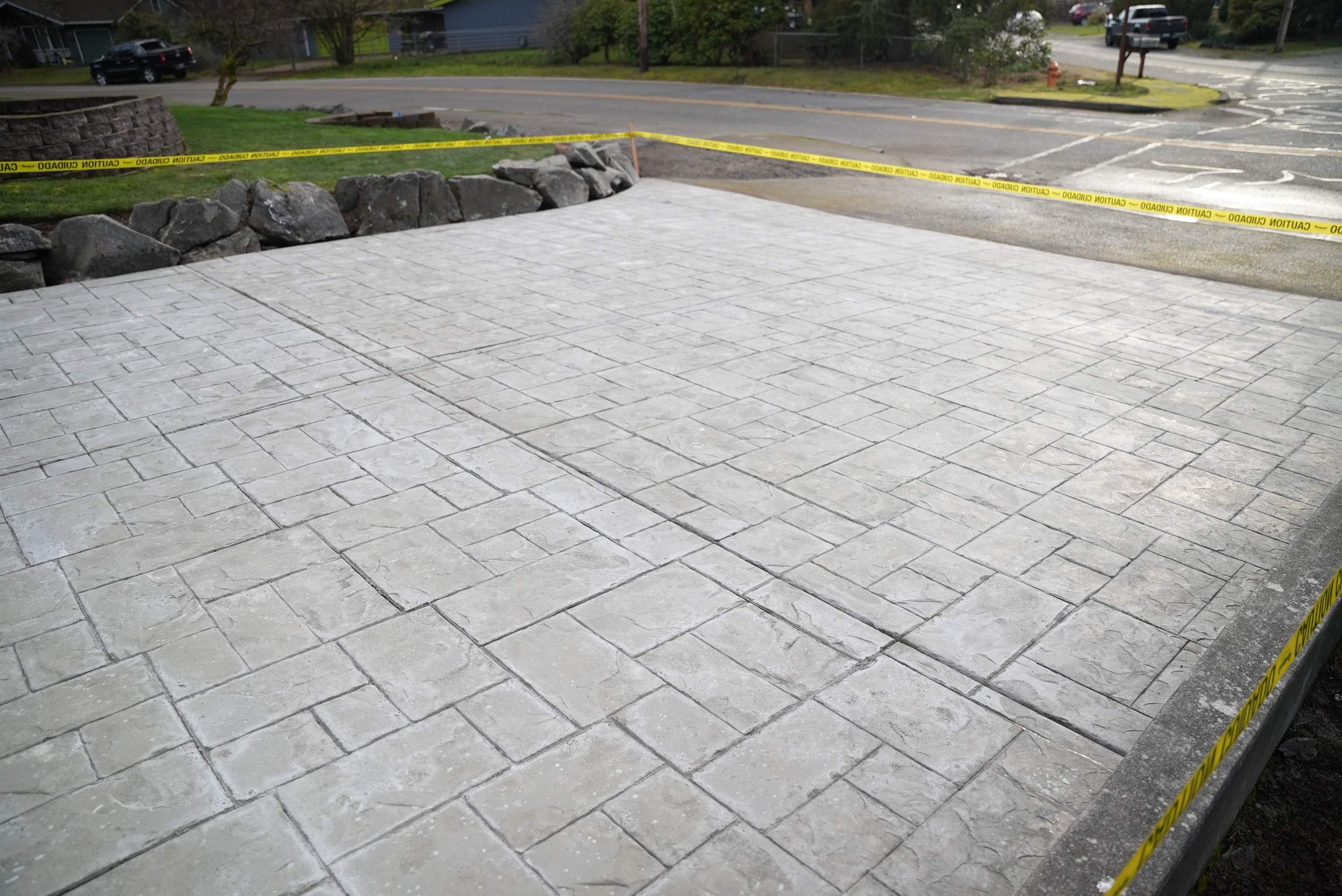 Stamped Concrete Patio and Driveway | Edmonds  by Jireh Asphalt & Concrete Inc 