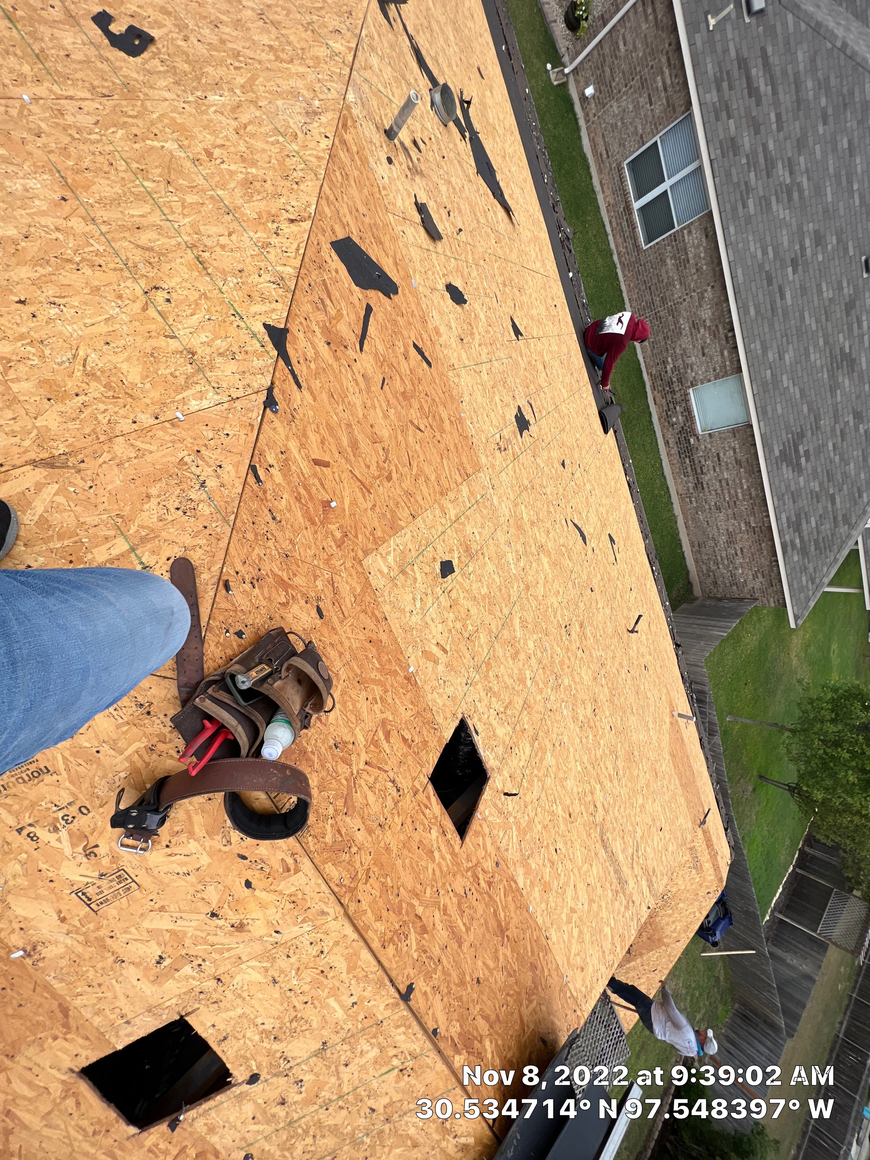 Residential Roof Replacement and Decking Installation in Hutto by Caliber Restoration LLC