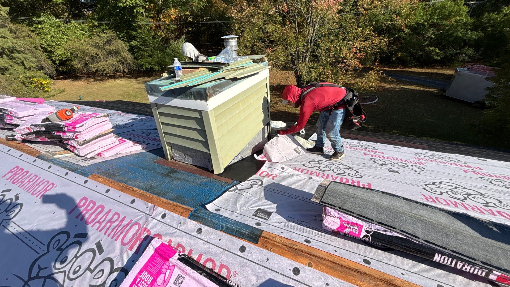 Roof Replacement using Owens Corning Sand Castle and Siding Replacement using Odyssey Plus D4" Wood Grain by 180 Contractors