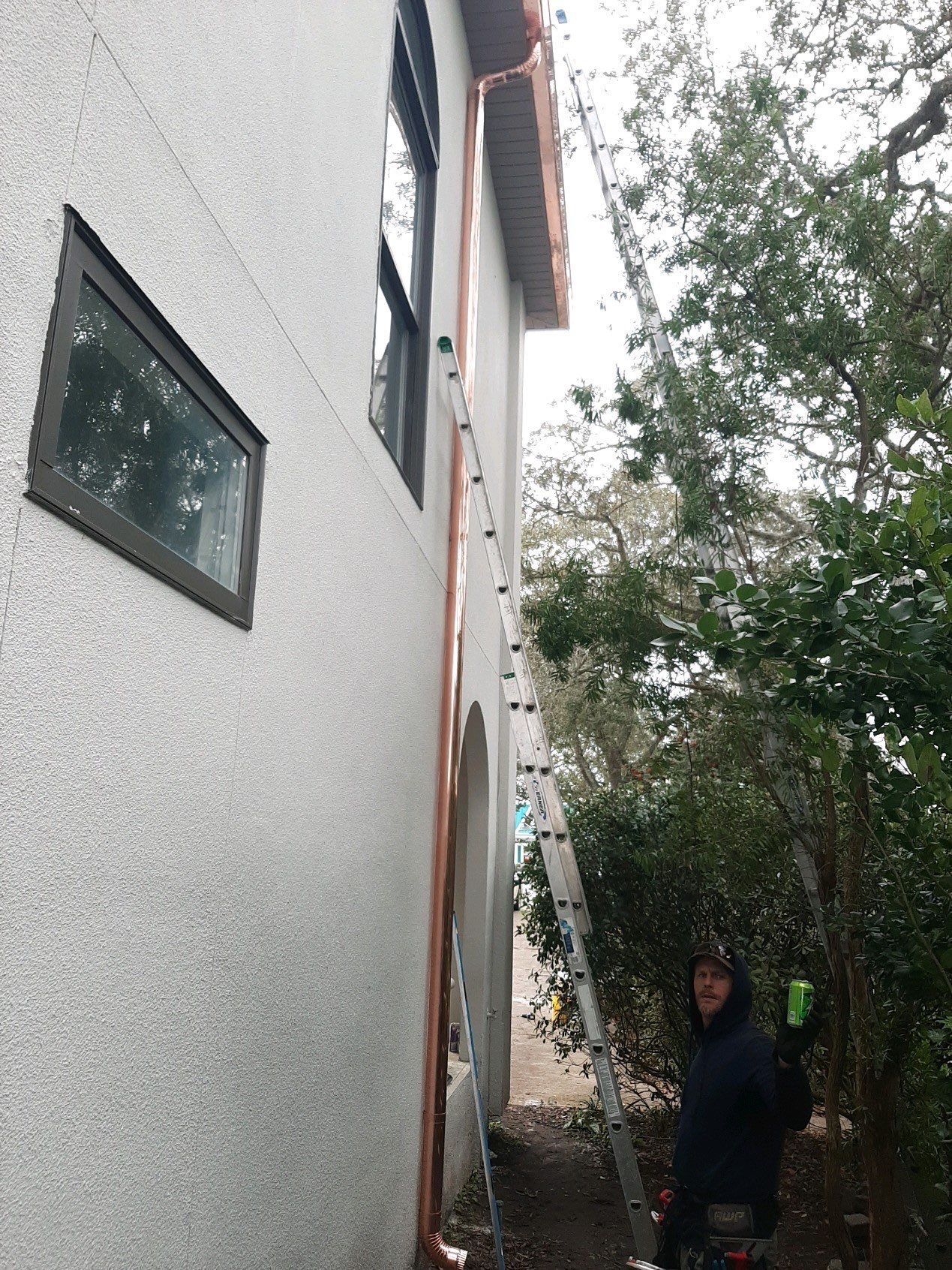 Seamless Gutter Installation Using Copper K- Style Gutters by Gutter Professors