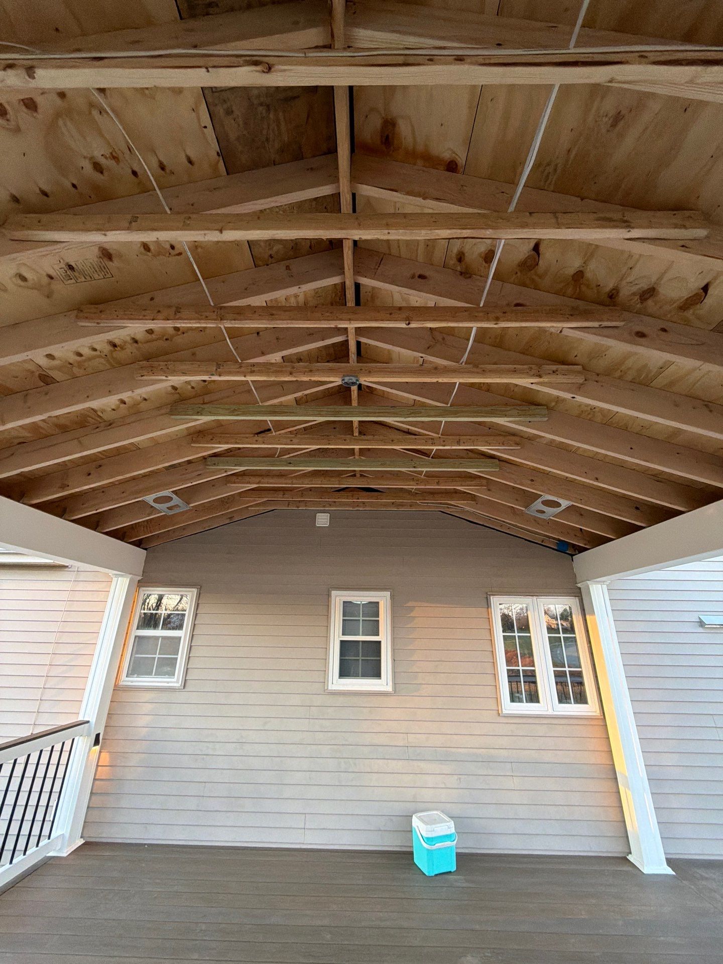 New Deck With a Roof and TV Mount in Raritan, New Jersey by deck guardian